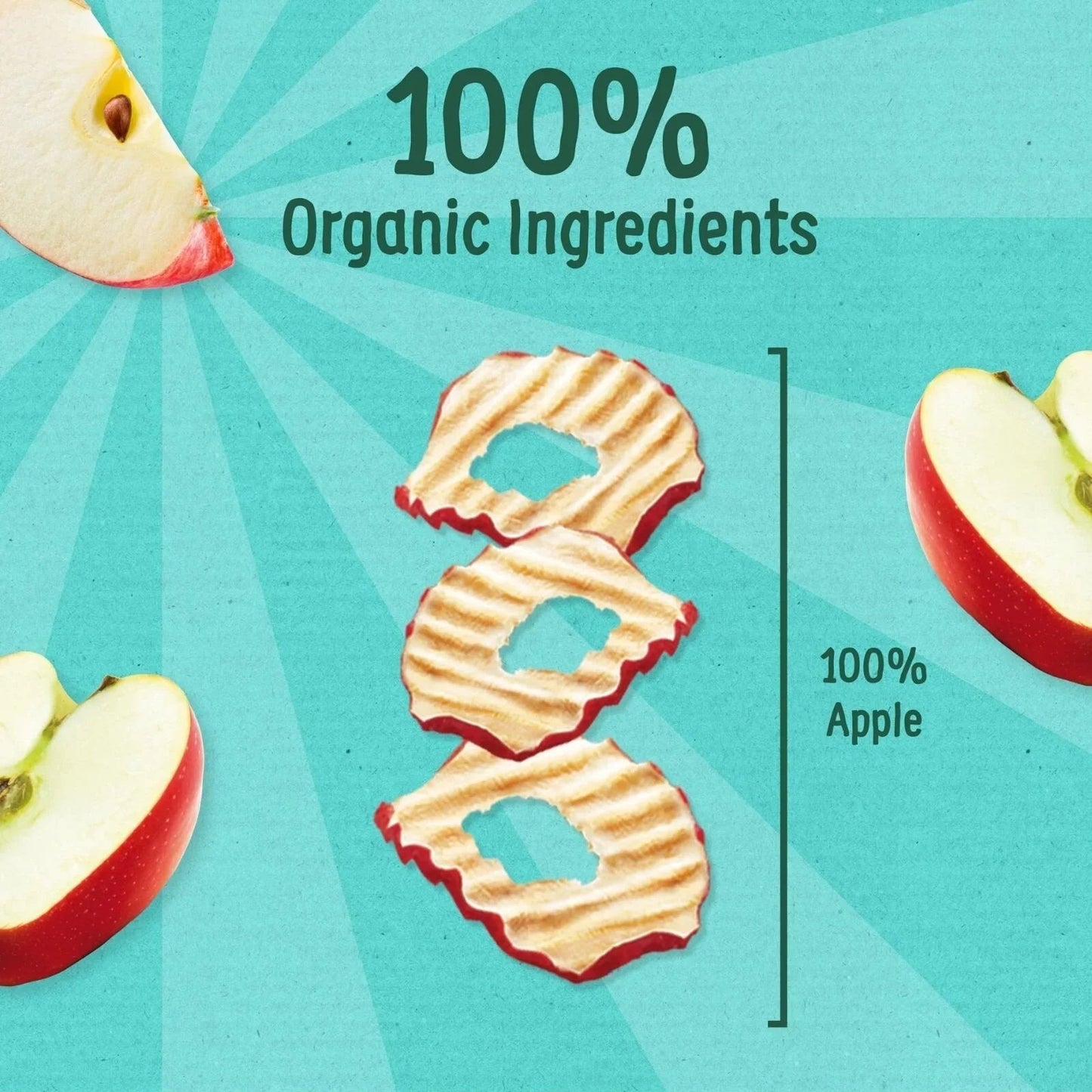Organix Kids Wavy Apple Snackers 15g - mezetto ebebek ebebek