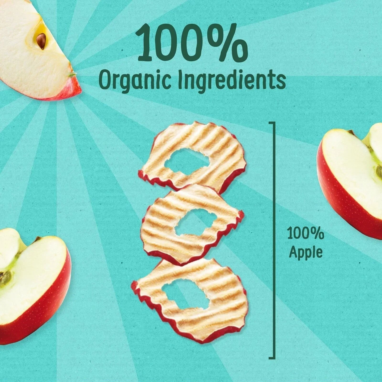 Organix Kids Wavy Apple Snackers 15g - mezetto ebebek ebebek