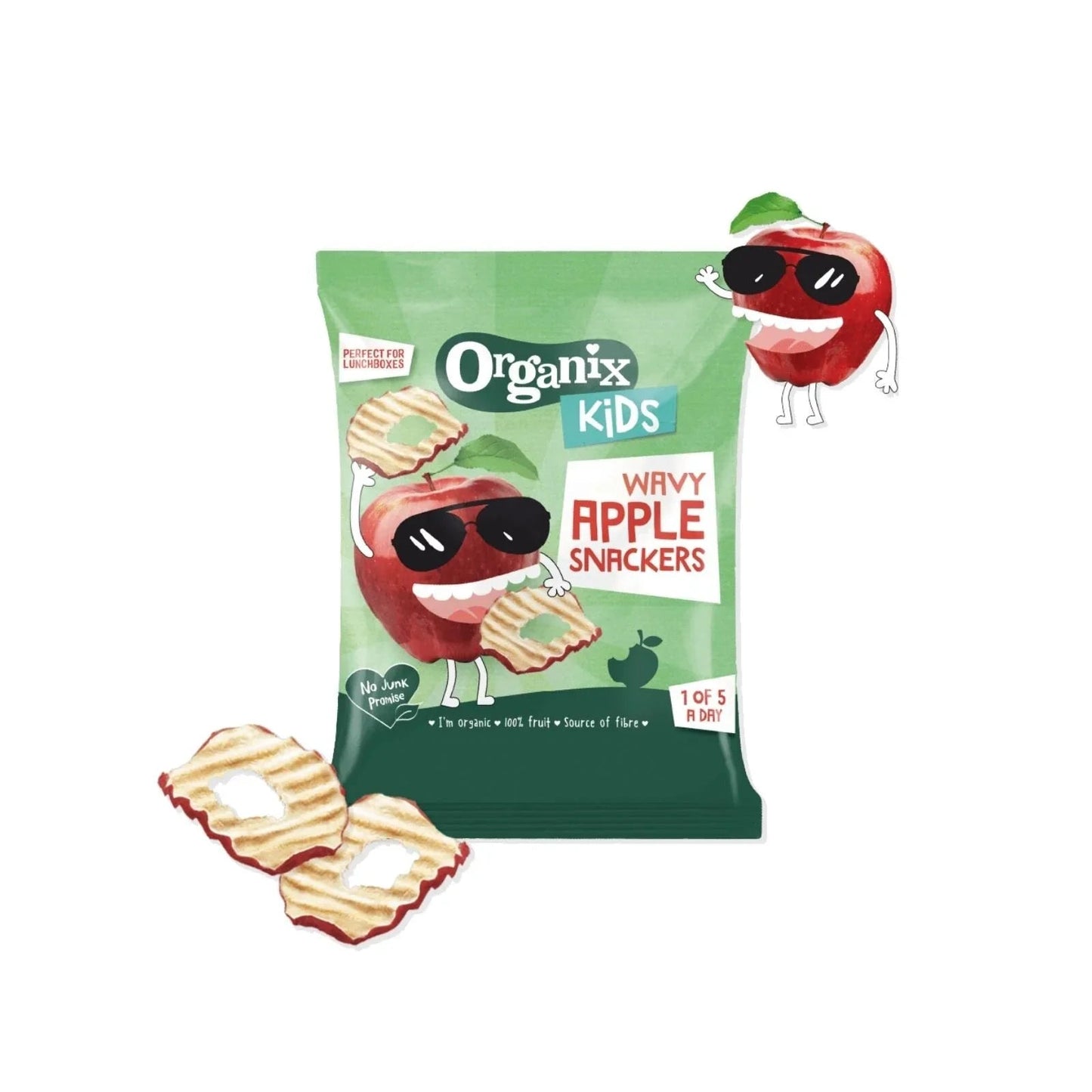 Organix Kids Wavy Apple Snackers 15g - mezetto ebebek ebebek