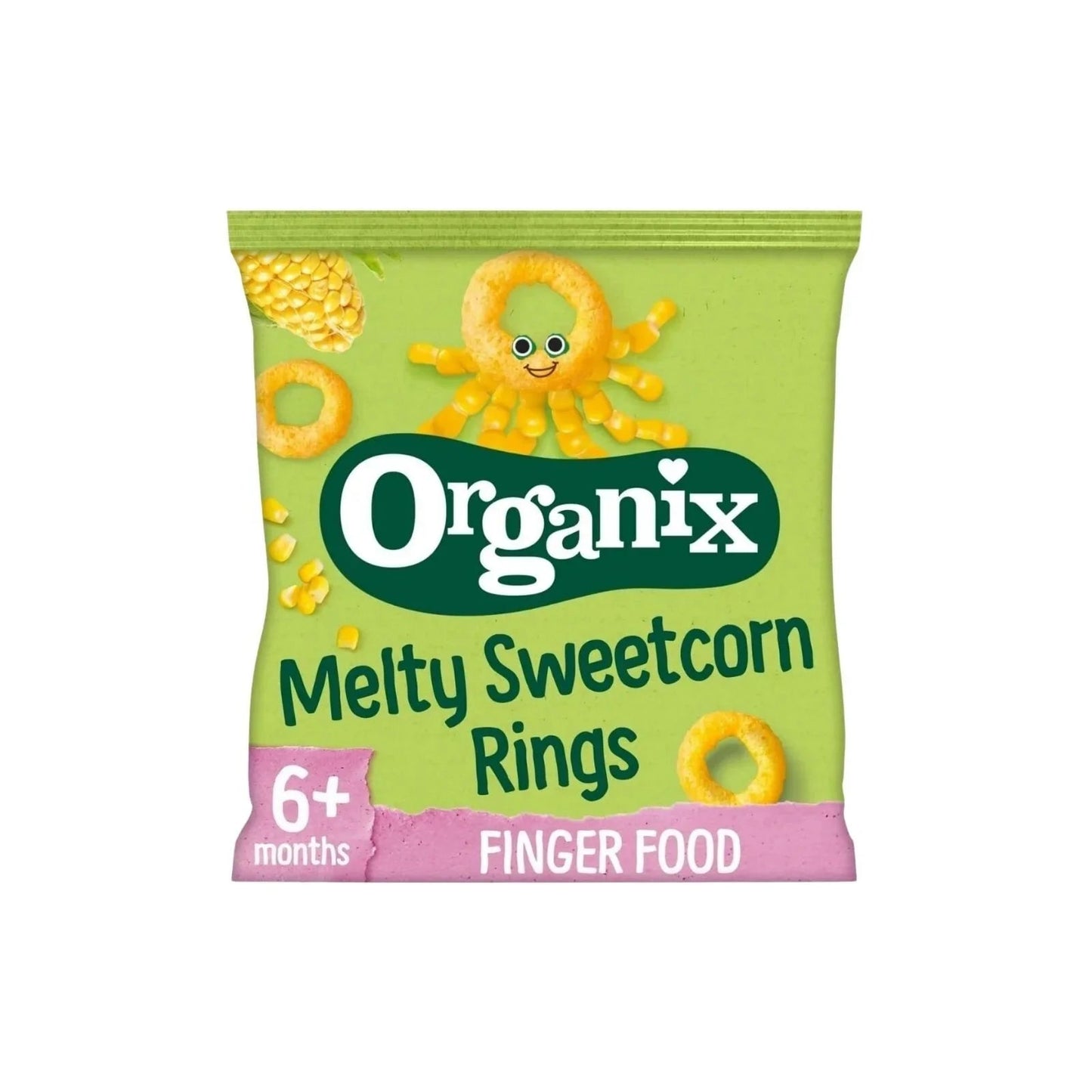 Organix Melty Sweetcorn Rings 6+ months 20g - mezetto ebebek ebebek