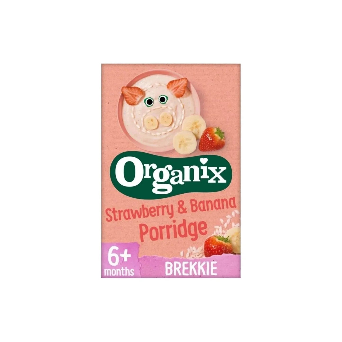 Organix Strawberry & Banana Porridge 6+ months 120g - mezetto ebebek ebebek