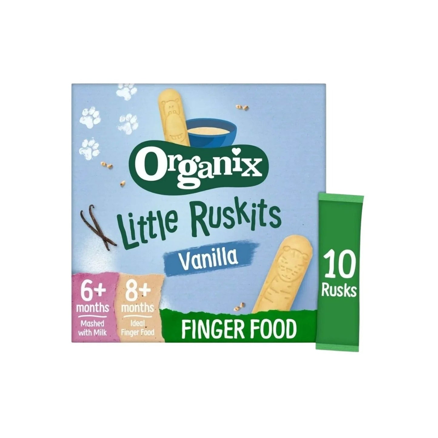 Organix Vanilla Little Ruskits 6+ months 60g (10x6g) - mezetto ebebek ebebek