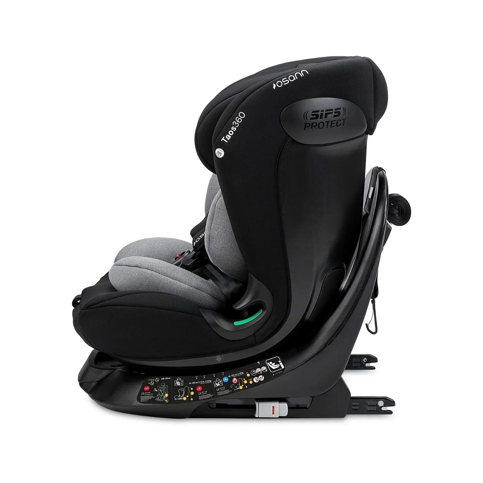 Osann Taos360 ECE R129/04 Car Seat - Black Grey - mezetto ebebek ebebek