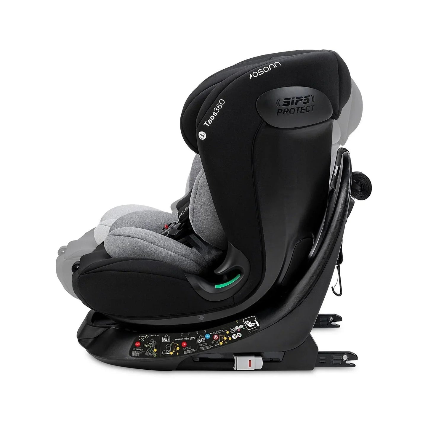 Osann Taos360 ECE R129/04 Car Seat - Black Grey - mezetto ebebek ebebek
