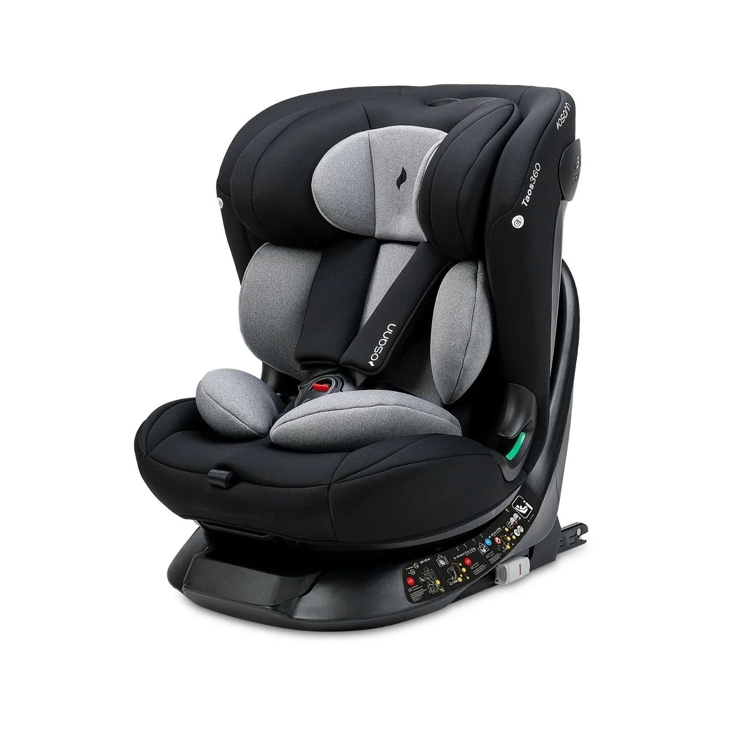 Osann Taos360 ECE R129/04 Car Seat - Black Grey - mezetto ebebek ebebek