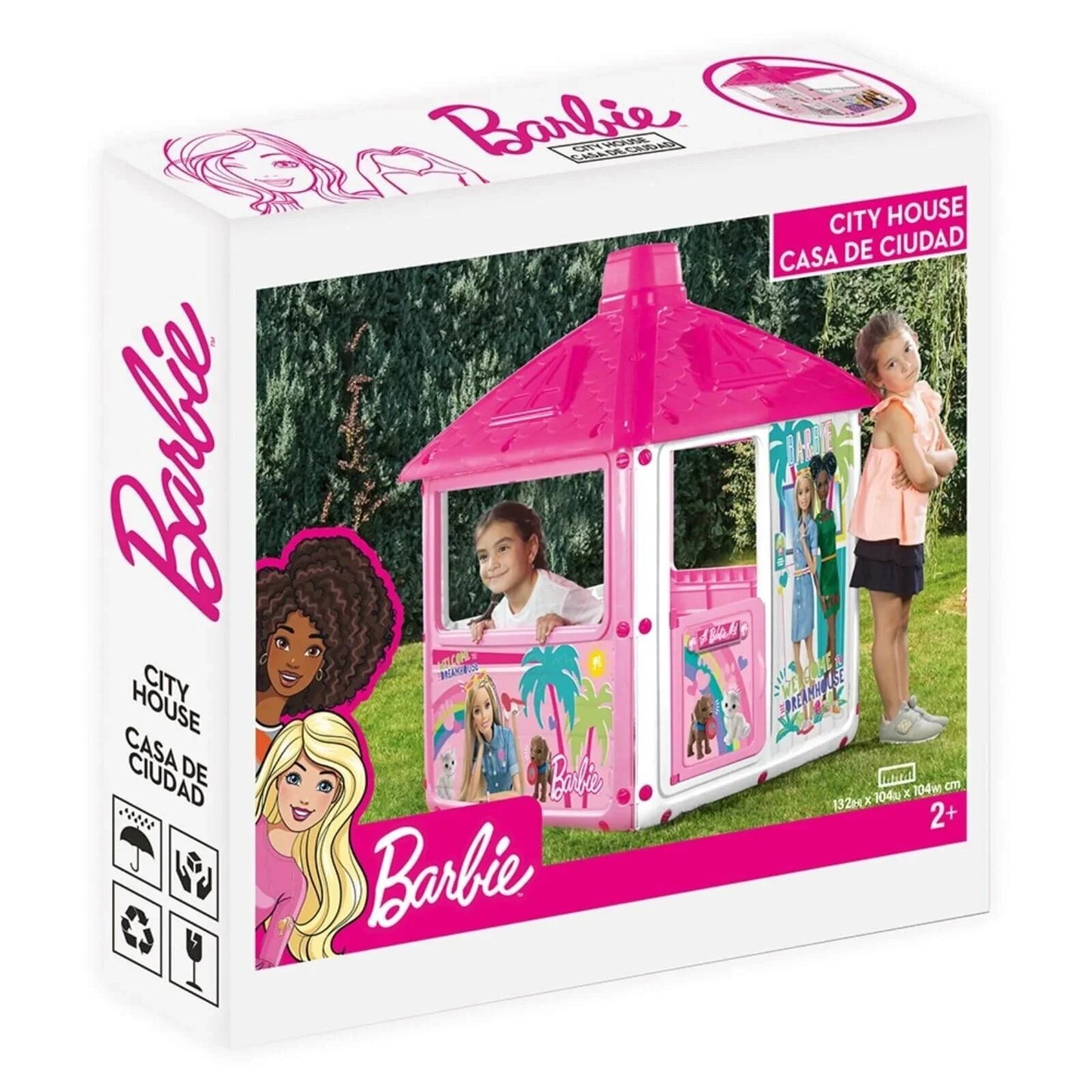 Outlet - Dolu Barbie Play House 135x104x104cm - mezetto ebebek ebebek