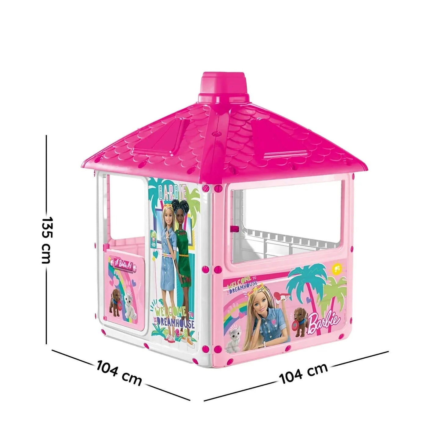 Outlet - Dolu Barbie Play House 135x104x104cm - mezetto ebebek ebebek