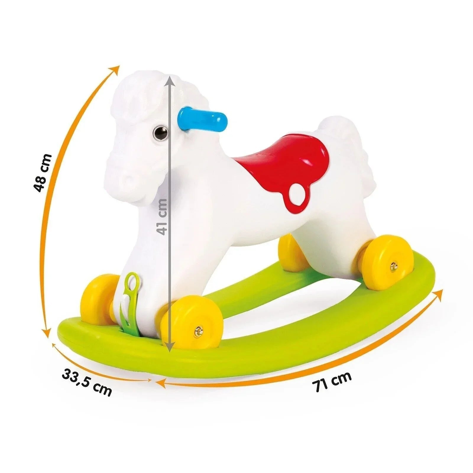 Outlet - Dolu Rocking Horse with Wheels - mezetto ebebek ebebek