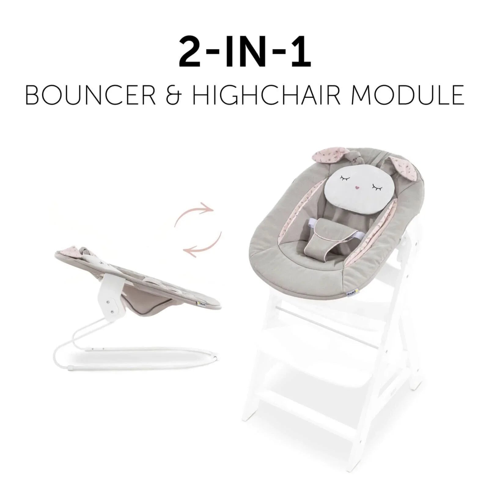 Outlet - Hauck Alpha Bouncer 2 - in - 1 - Beige Bloom - mezetto ebebek ebebek