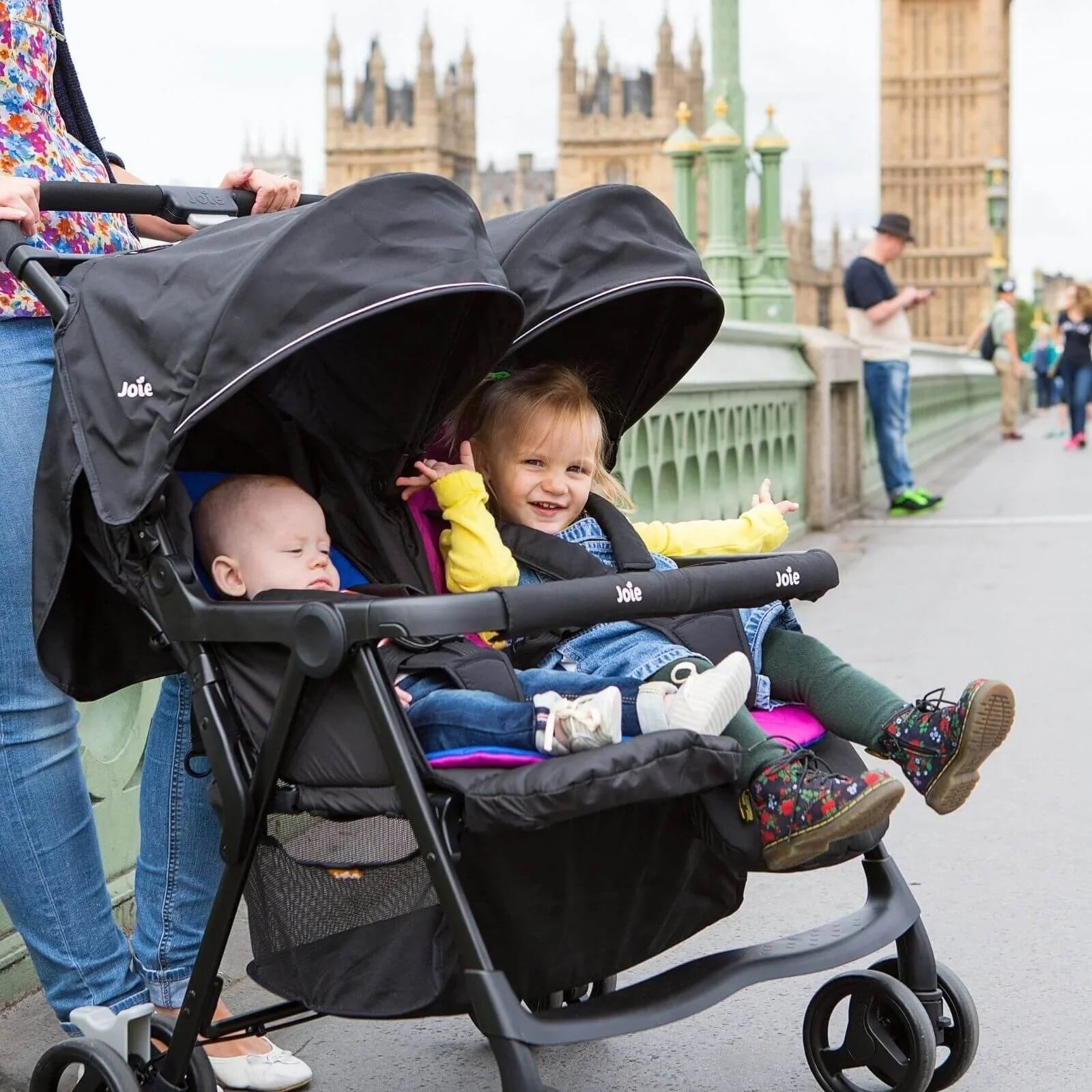 Outlet - Joie Aire Twin Stroller - Dark Pewter - mezetto ebebek ebebek