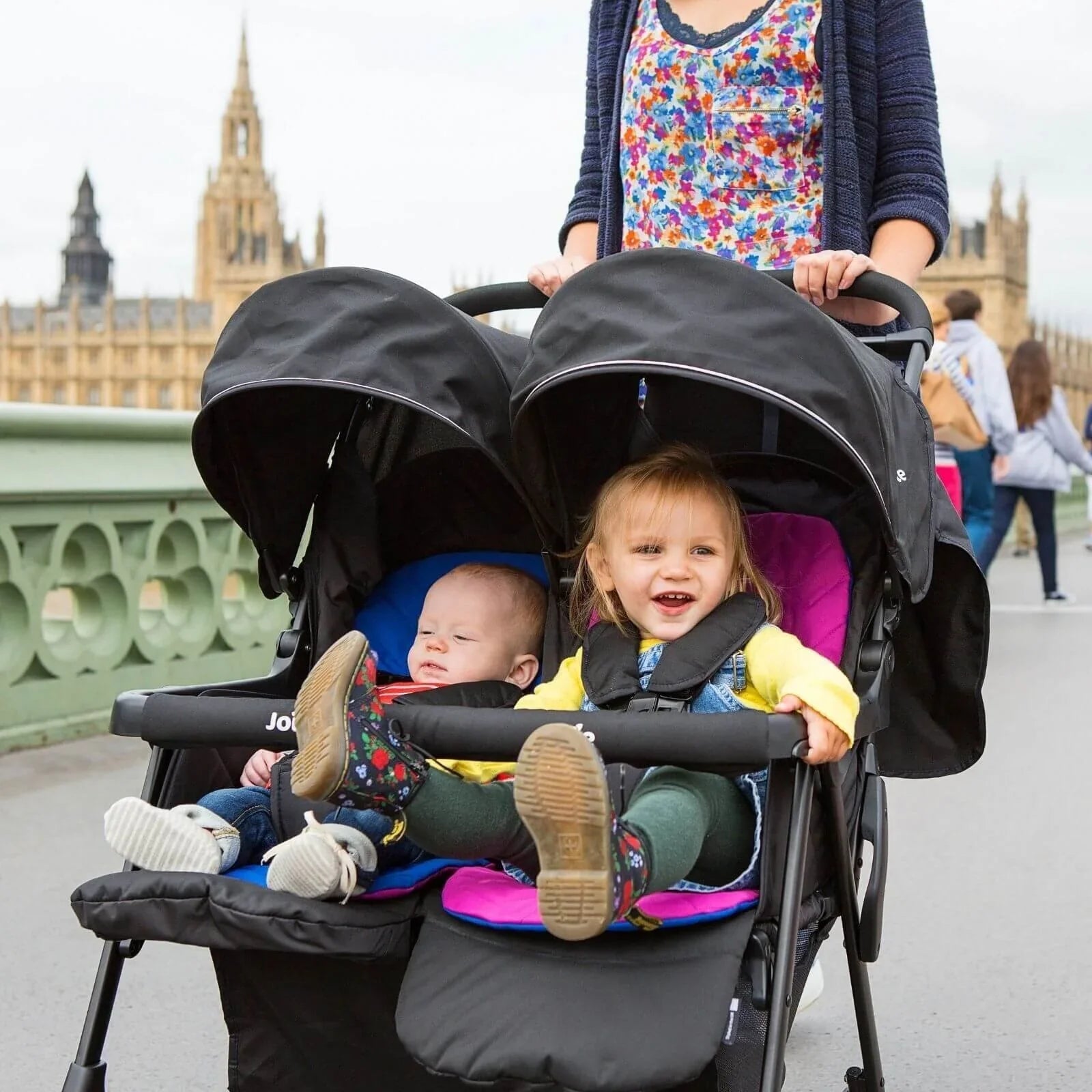Outlet - Joie Aire Twin Stroller - Dark Pewter - mezetto ebebek ebebek