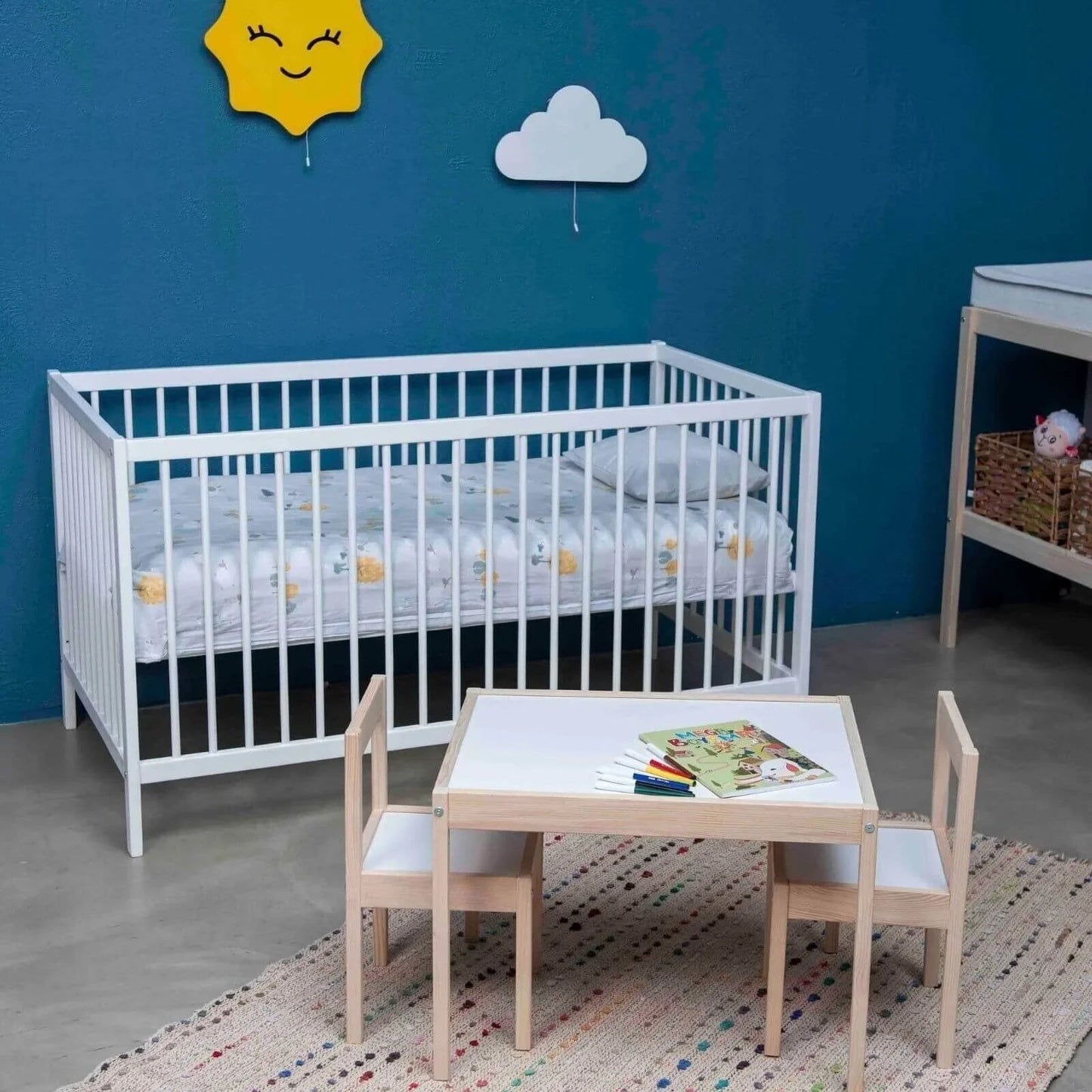 Outlet - Montessori Wooden Table&Chair Set for Kids - mezetto ebebek ebebek