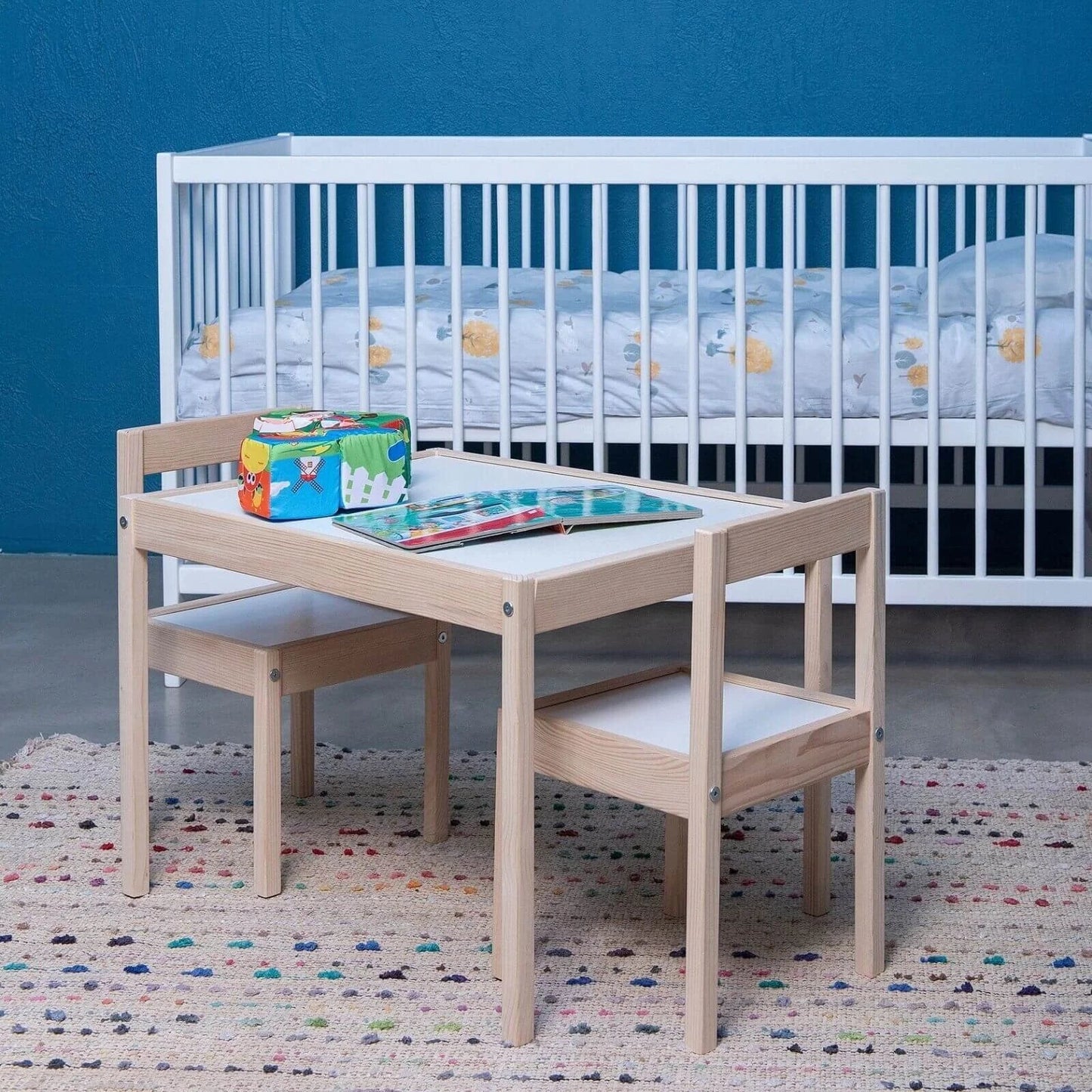 Outlet - Montessori Wooden Table&Chair Set for Kids - mezetto ebebek ebebek