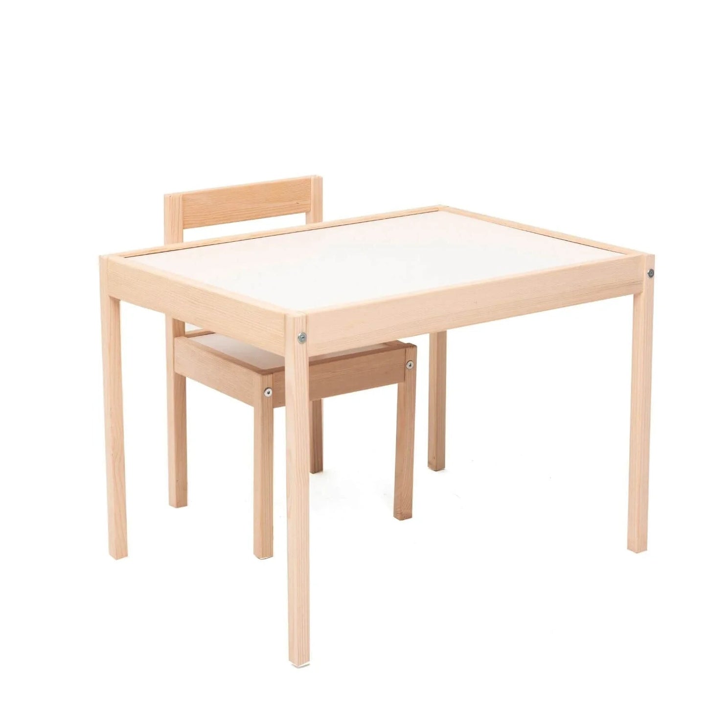 Outlet - Montessori Wooden Table&Chair Set for Kids - mezetto ebebek ebebek