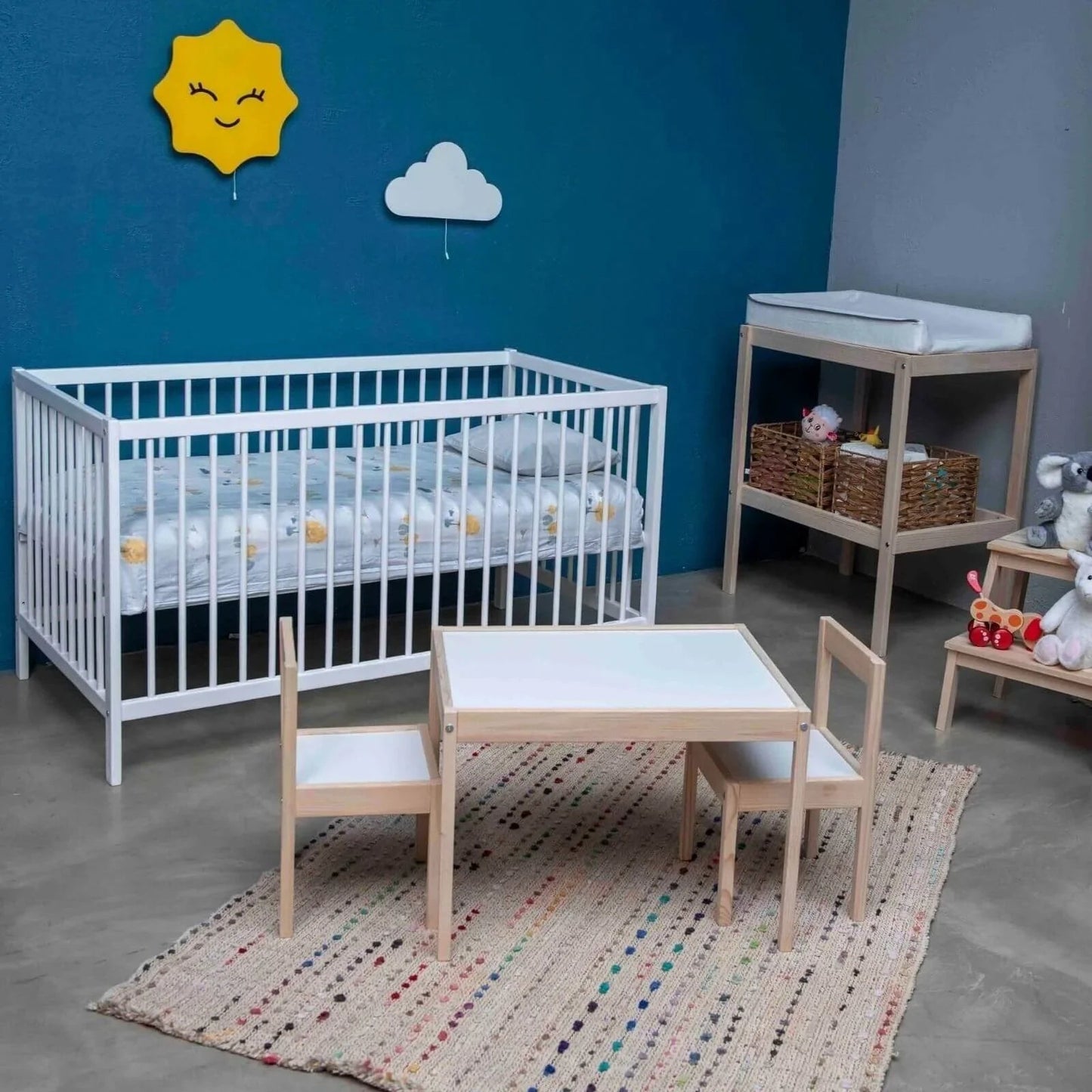 Outlet - Montessori Wooden Table&Chair Set for Kids - mezetto ebebek ebebek