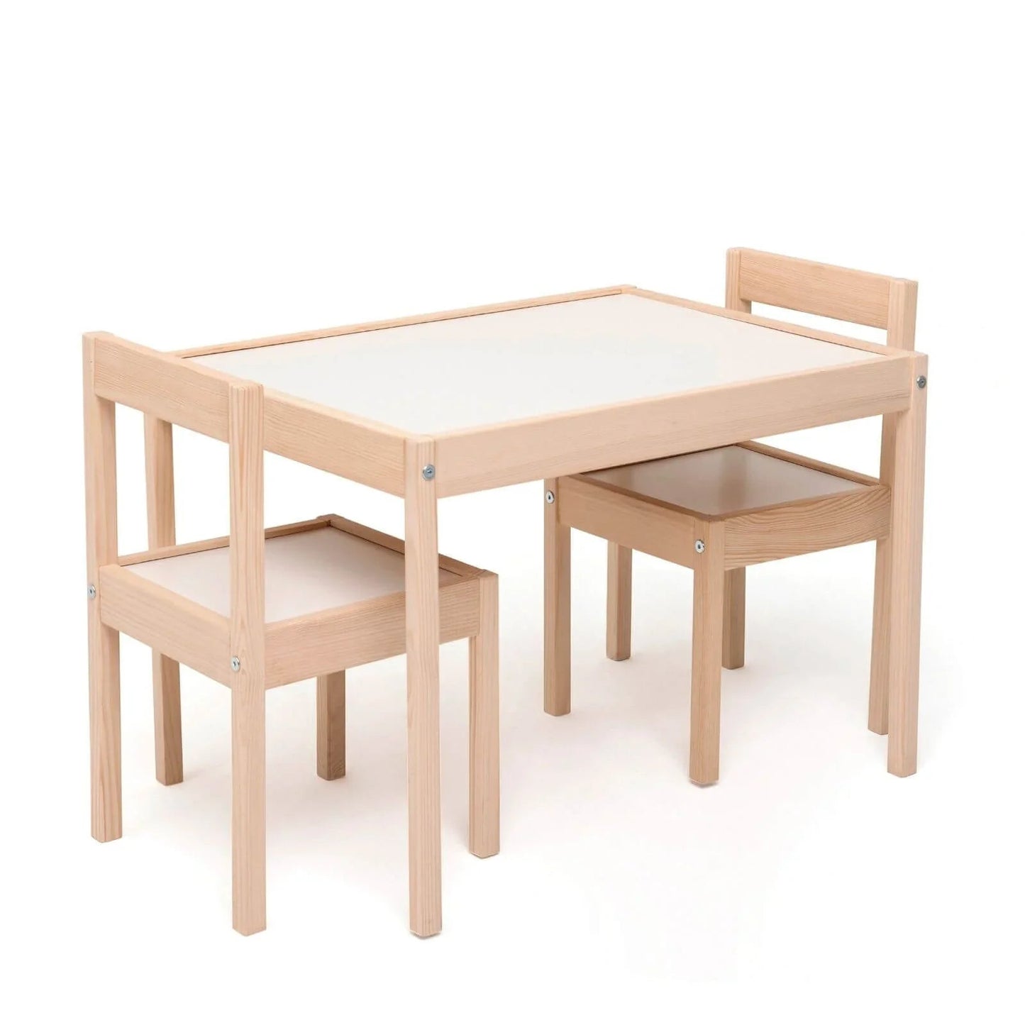 Outlet - Montessori Wooden Table&Chair Set for Kids - mezetto ebebek ebebek