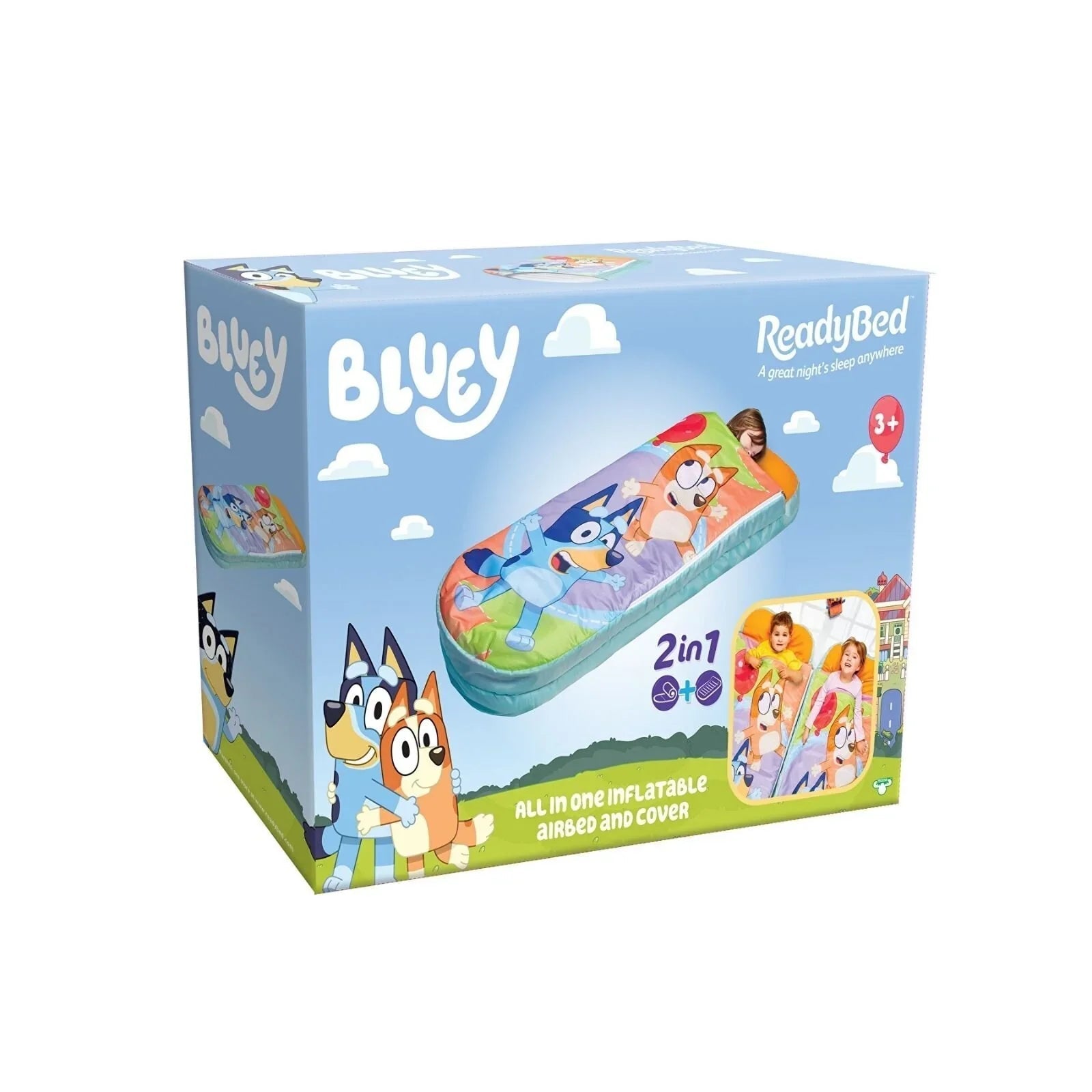 Outlet - ReadyBed 2 - in - 1 Airbed and Sleeping Bag - Bluey - mezetto ebebek ebebek