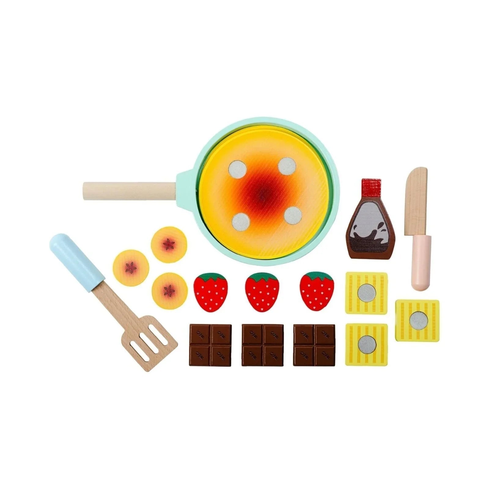 Owl & Fox Wooden Imagination Kitchen Pancake Set - mezetto ebebek ebebek