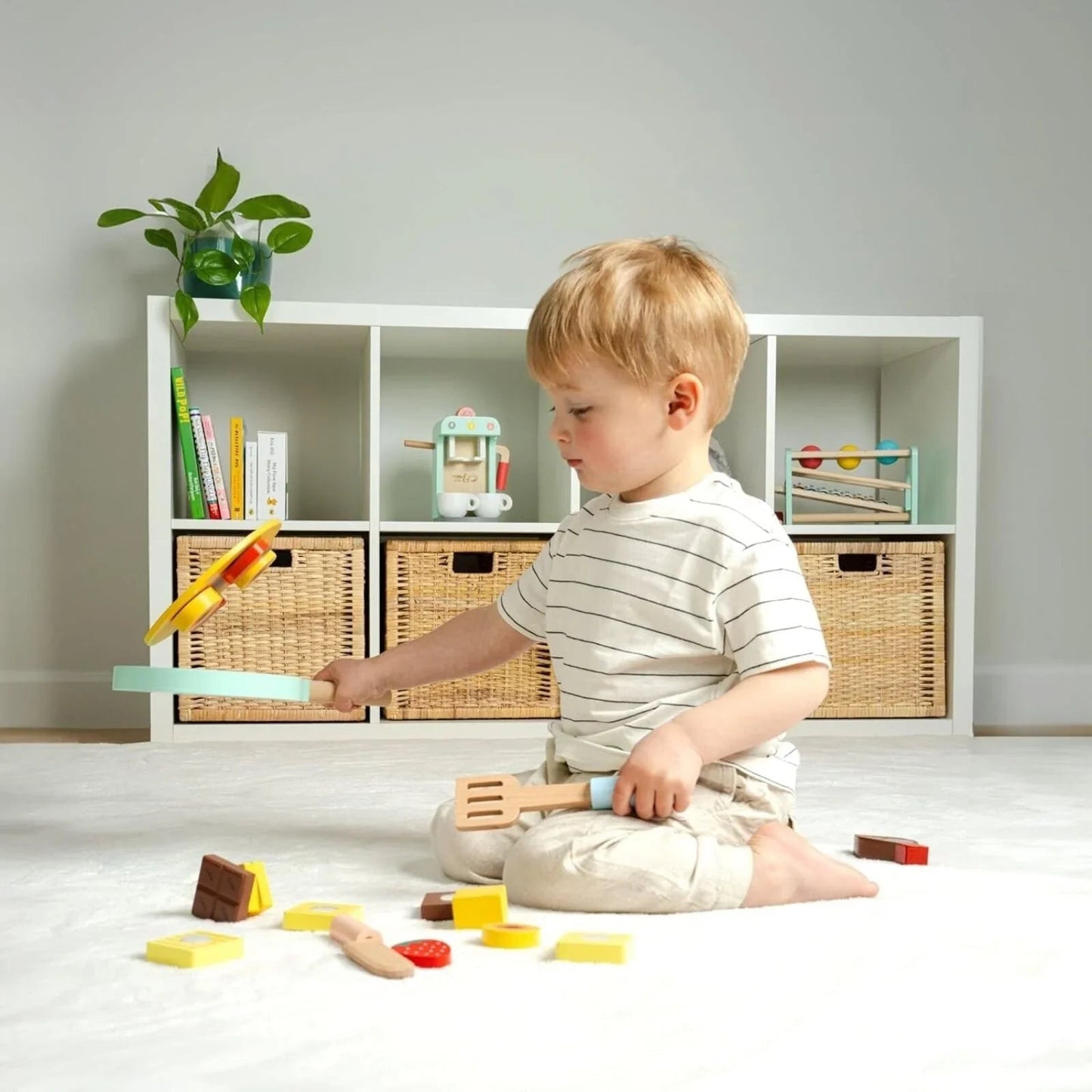 Owl & Fox Wooden Imagination Kitchen Pancake Set - mezetto ebebek ebebek