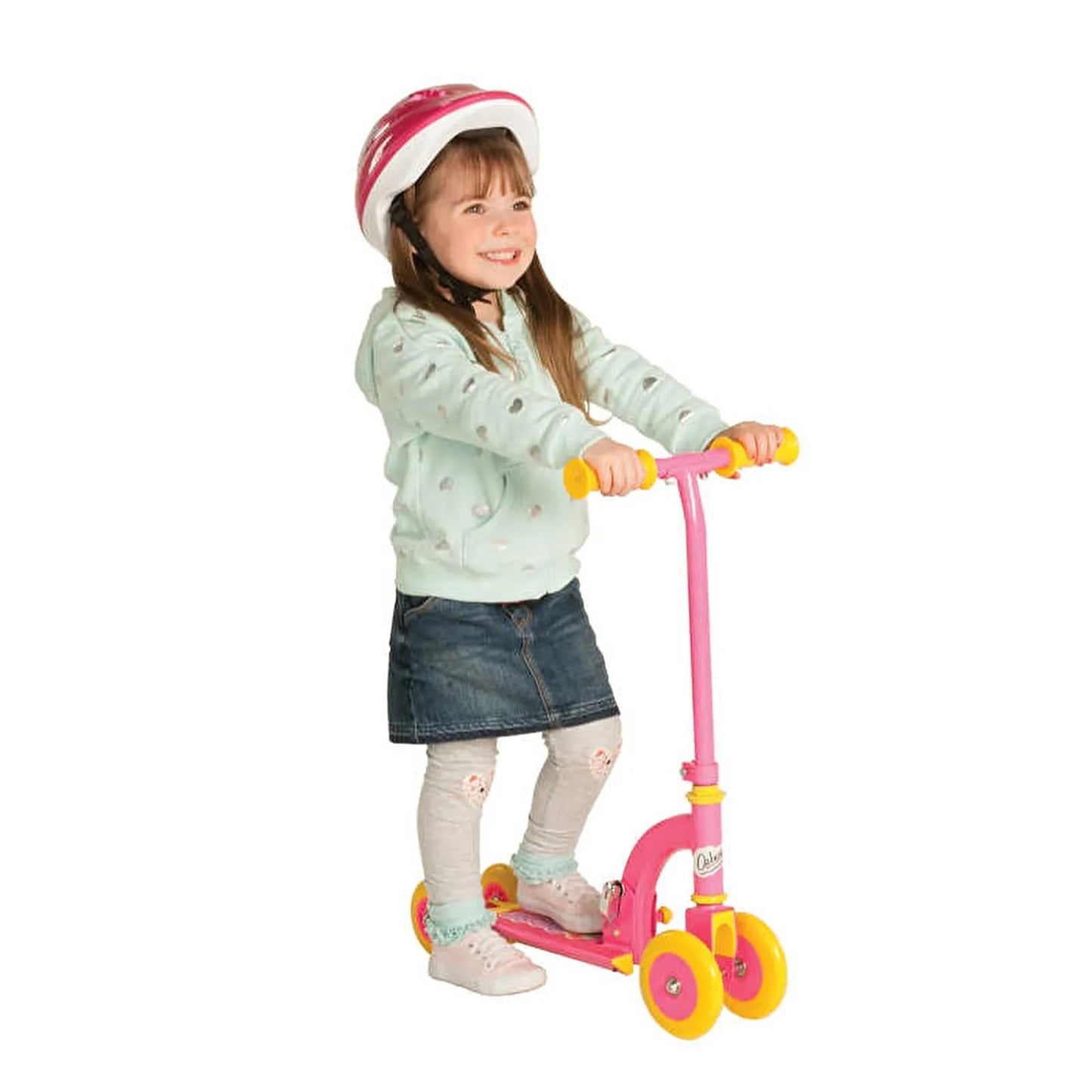 Ozbozz My First Scooter Folding - Pink (4 Wheels) - mezetto ebebek ebebek