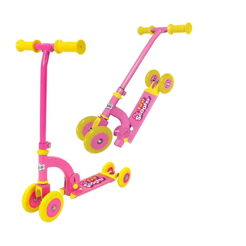 Ozbozz My First Scooter Folding - Pink (4 Wheels) - mezetto ebebek ebebek