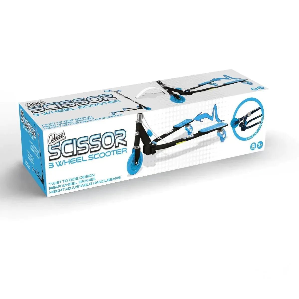 Ozbozz Scissor Scooter Black & Blue - mezetto ebebek ebebek