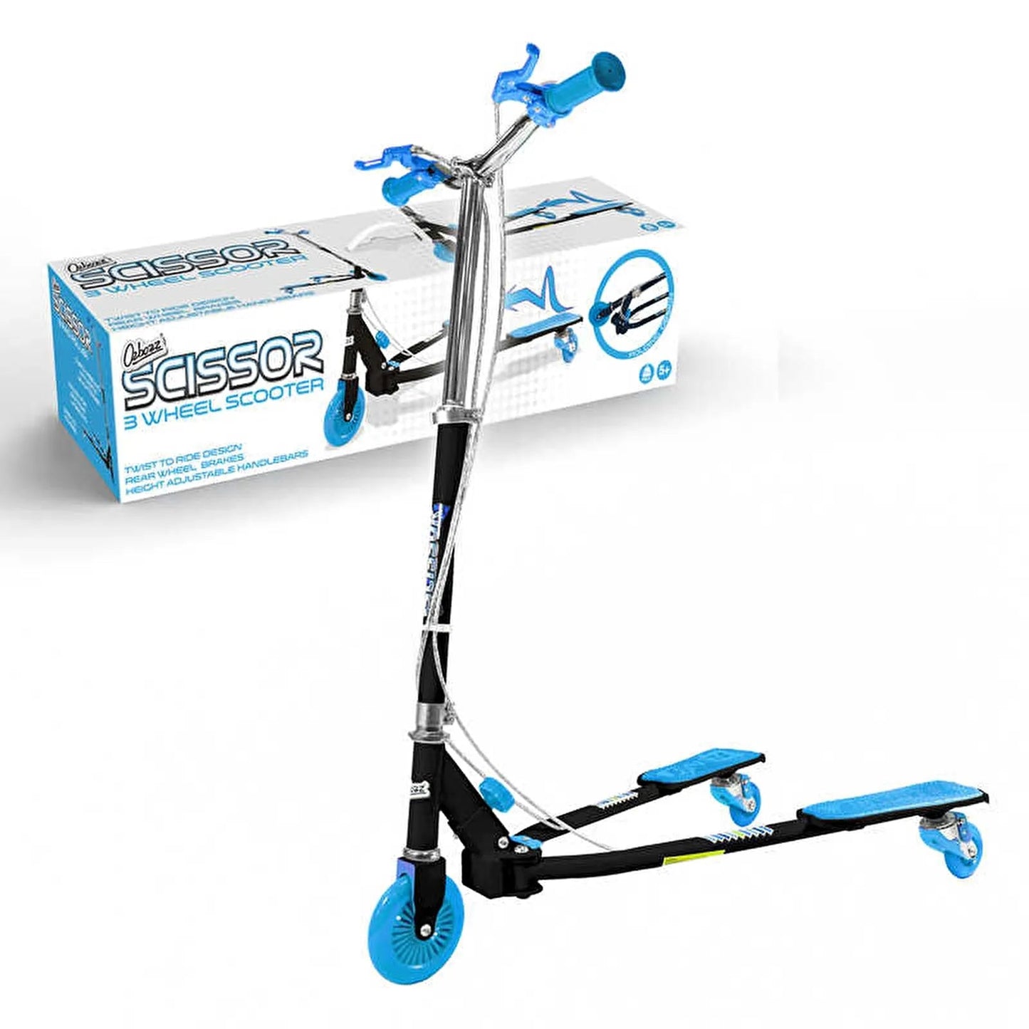 Ozbozz Scissor Scooter Black & Blue - mezetto ebebek ebebek
