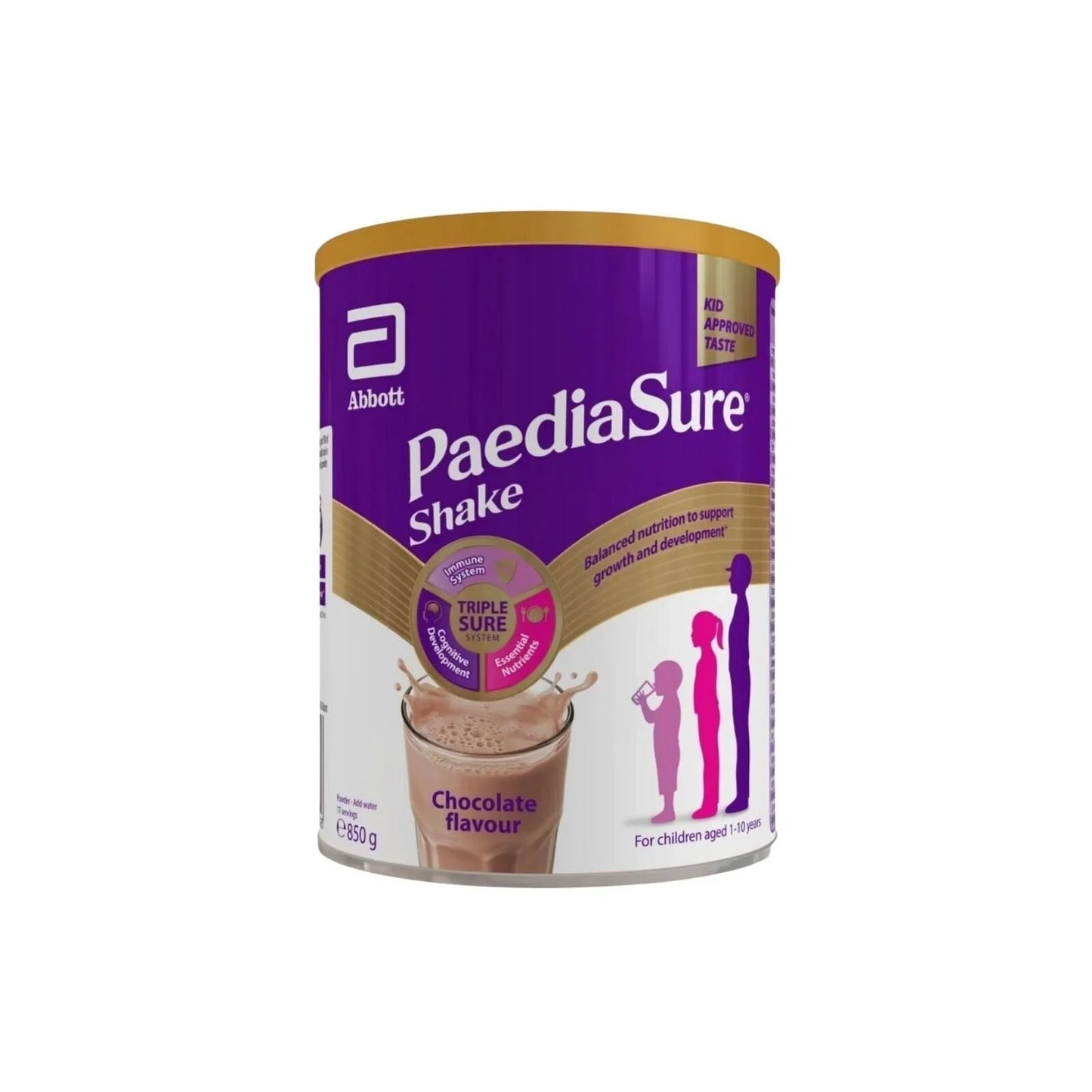 PaediaSure Shake Chocolate Flavoured Nutritional Supplement Powder for Kids 850g - mezetto ebebek ebebek