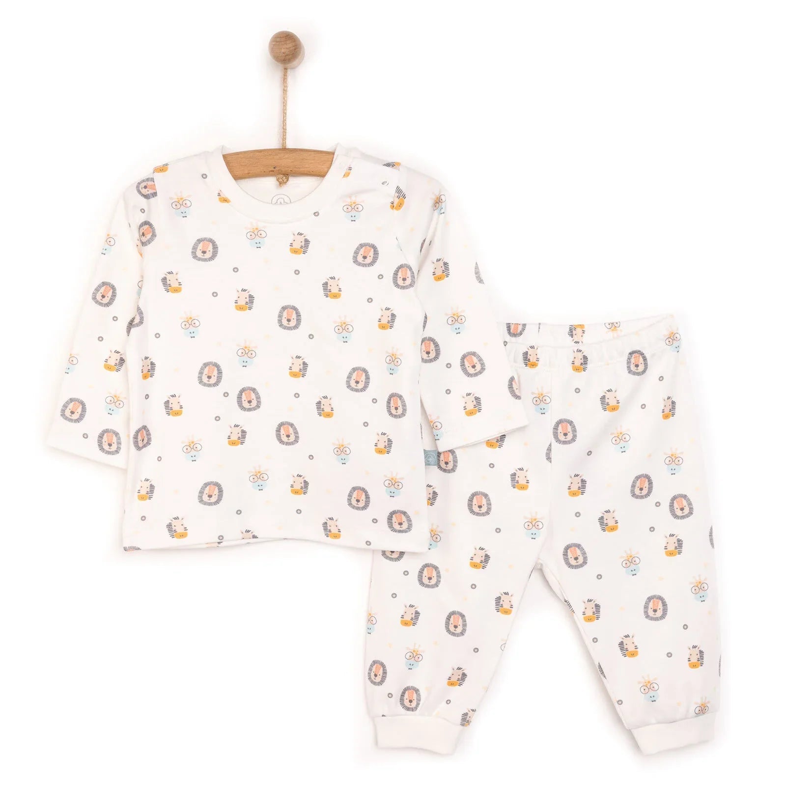 Pambuliq Baby Boy Long Sleeve Pyjamas Set - Dark Yellow - mezetto ebebek ebebek