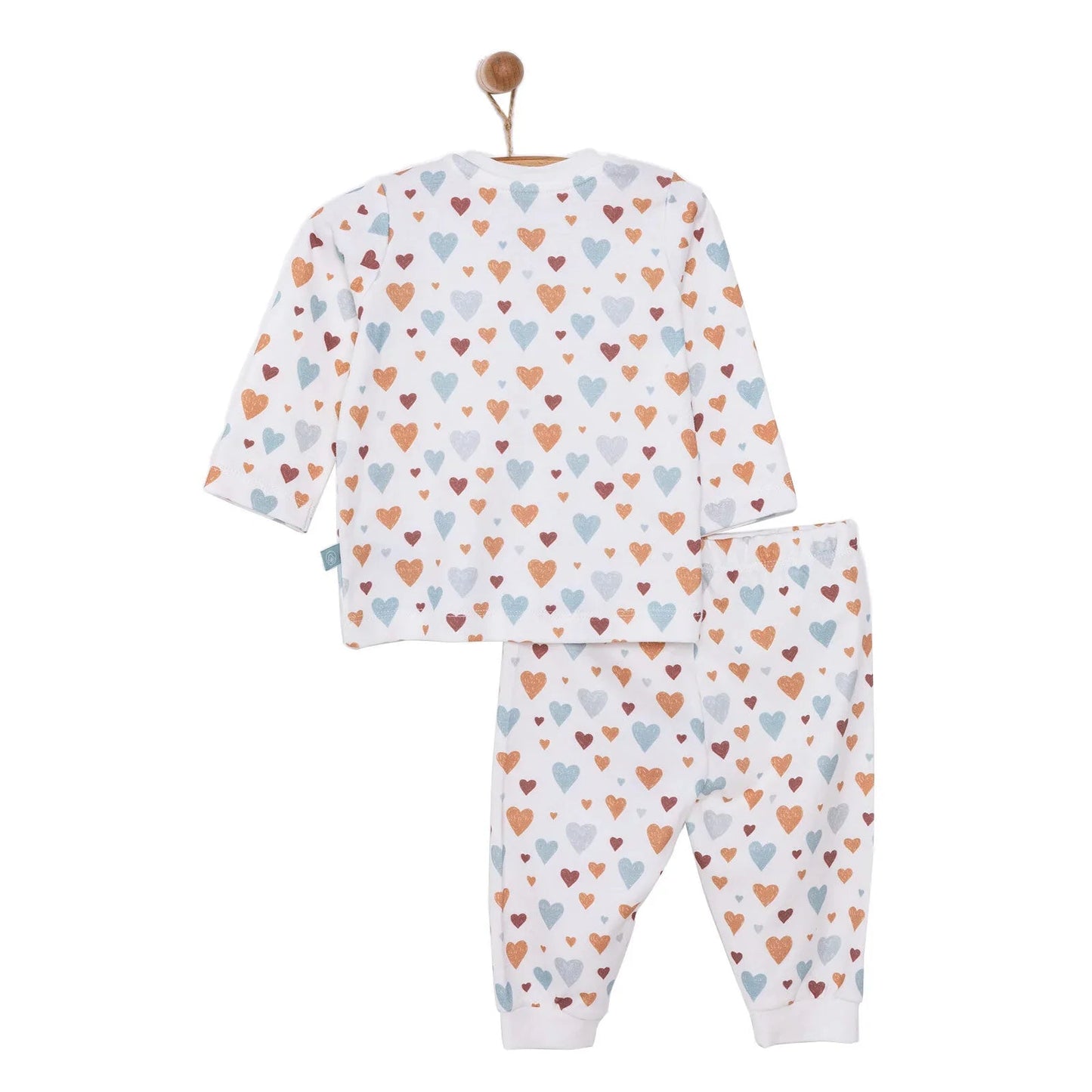 Pambuliq Baby Girl Long Sleeve Pyjamas Set - Beige - mezetto ebebek ebebek
