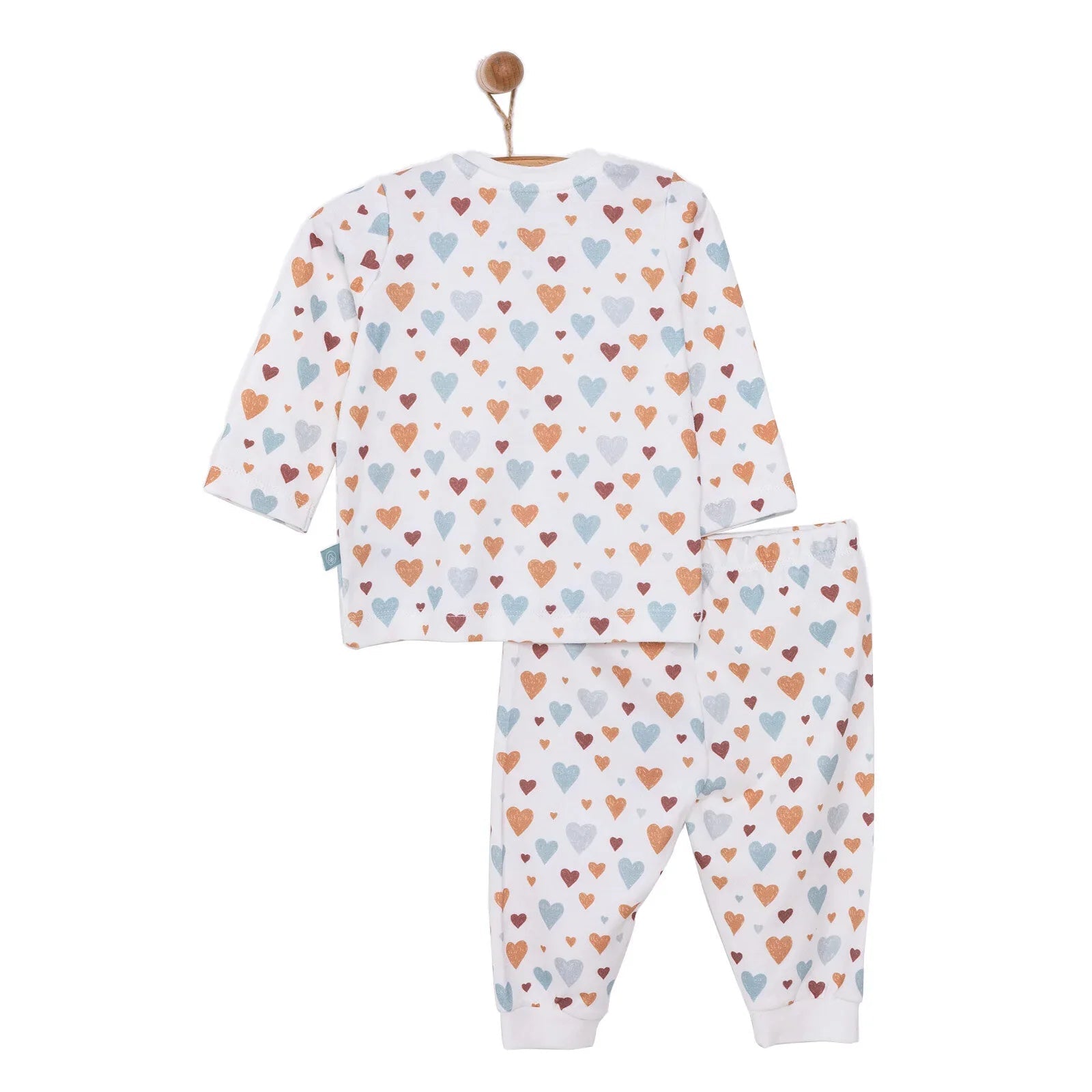 Pambuliq Baby Girl Long Sleeve Pyjamas Set - Beige - mezetto ebebek ebebek