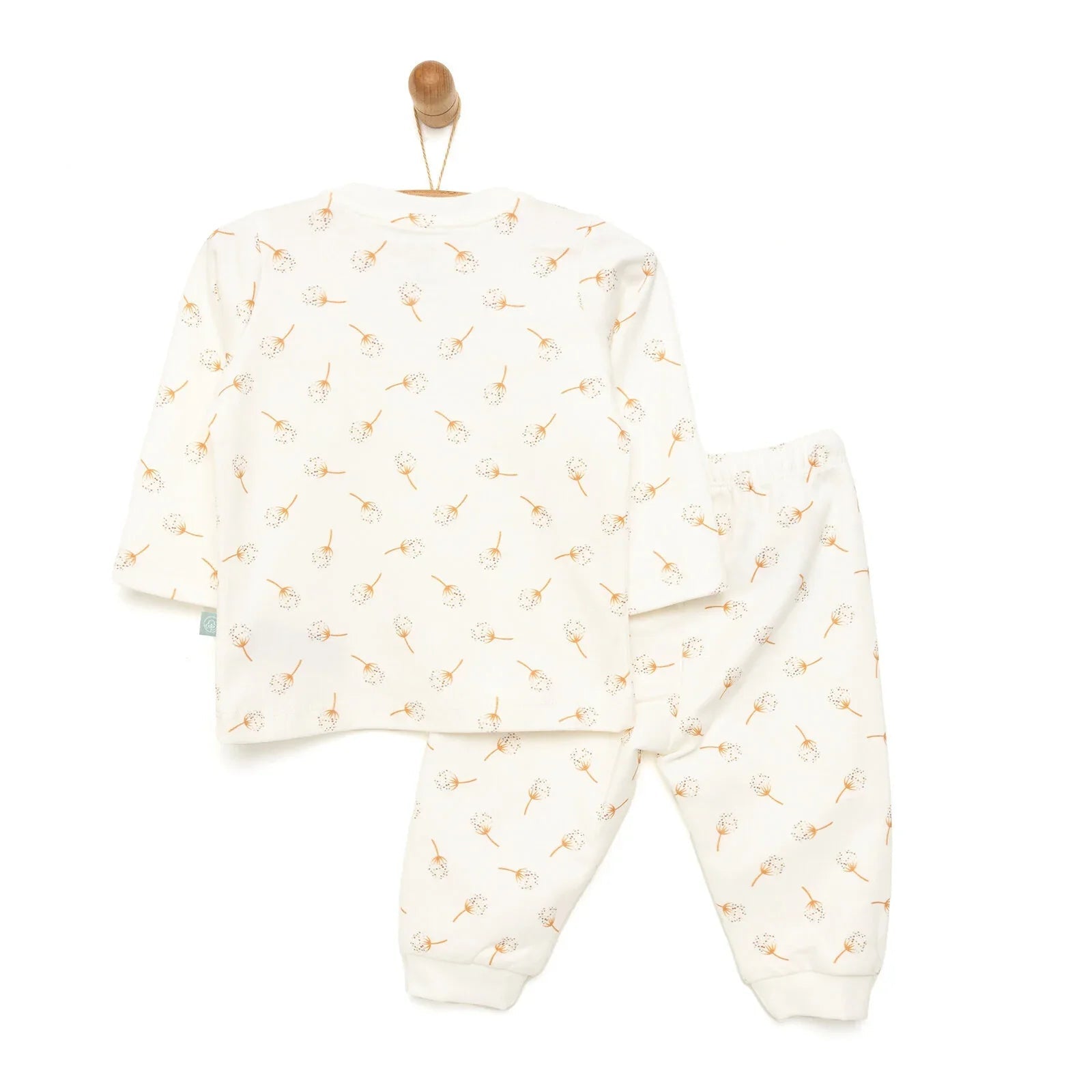 Pambuliq Baby Girl Long Sleeve Pyjamas Set - Ecru - mezetto ebebek ebebek