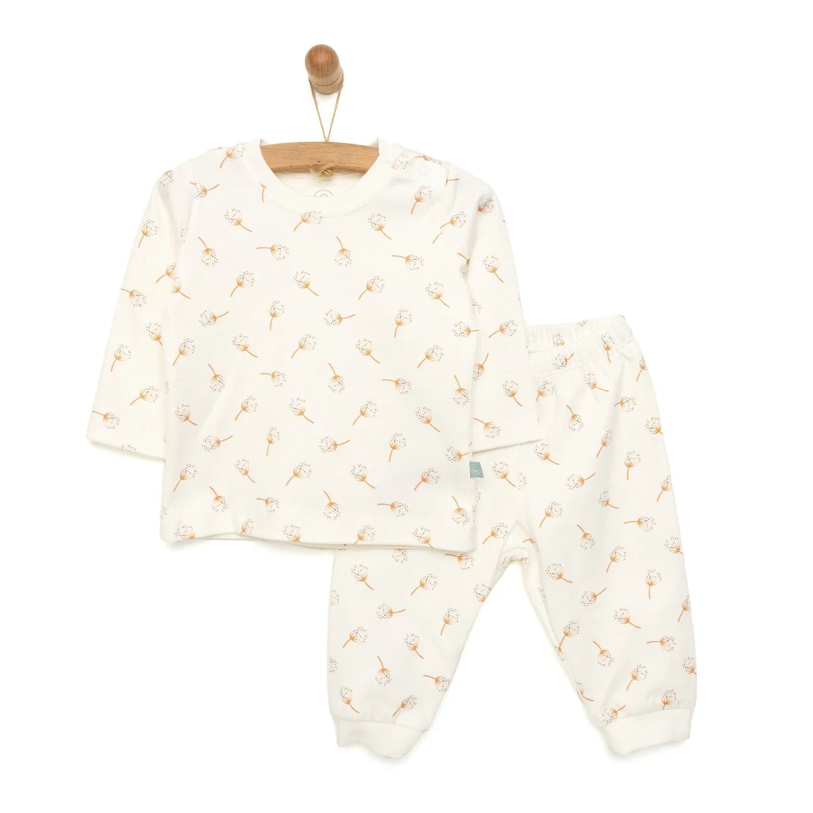 Pambuliq Baby Girl Long Sleeve Pyjamas Set - Ecru - mezetto ebebek ebebek
