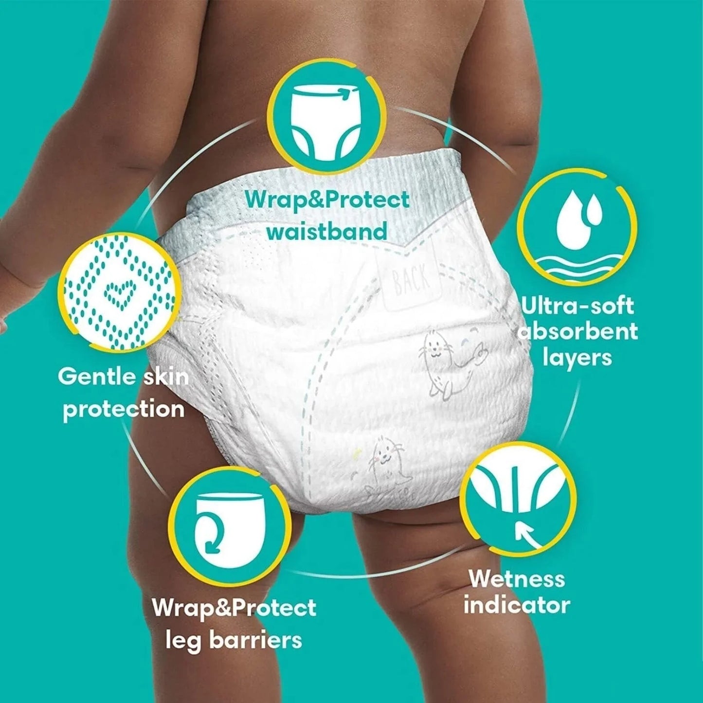 Pampers Baby Dry Size 4+ Jumbo Pack - 76 nappies - mezetto ebebek ebebek