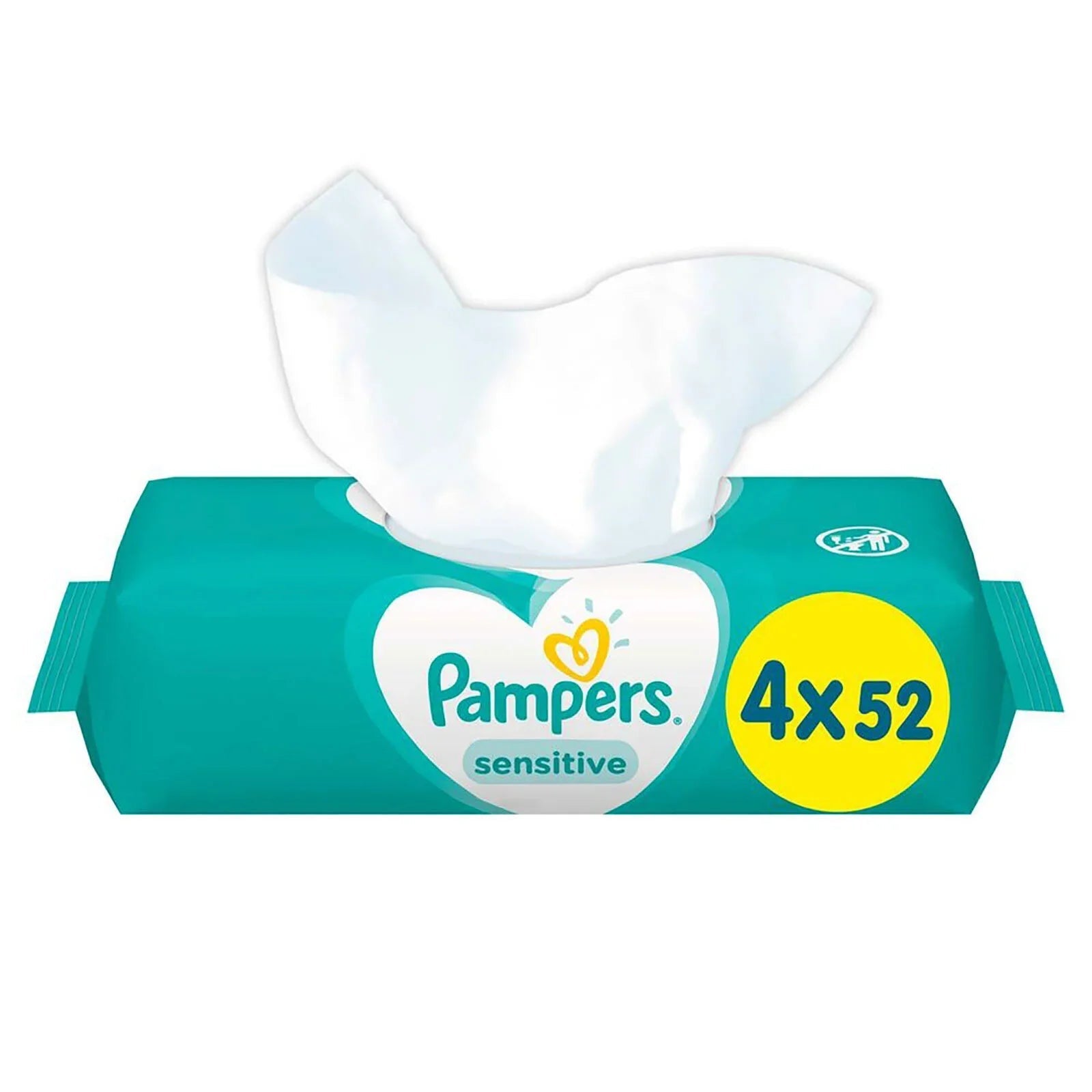 Pampers Baby Wipes Sensitive 4x52 pcs - mezetto ebebek ebebek