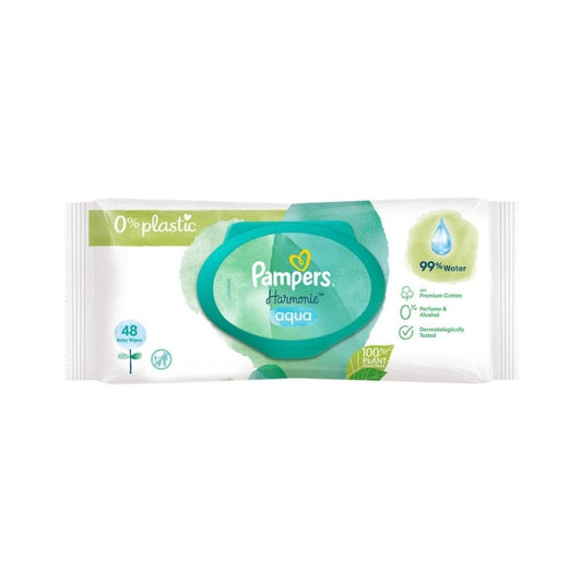 Pampers Harmonie Aqua Baby Wipes 48 pcs - mezetto ebebek ebebek
