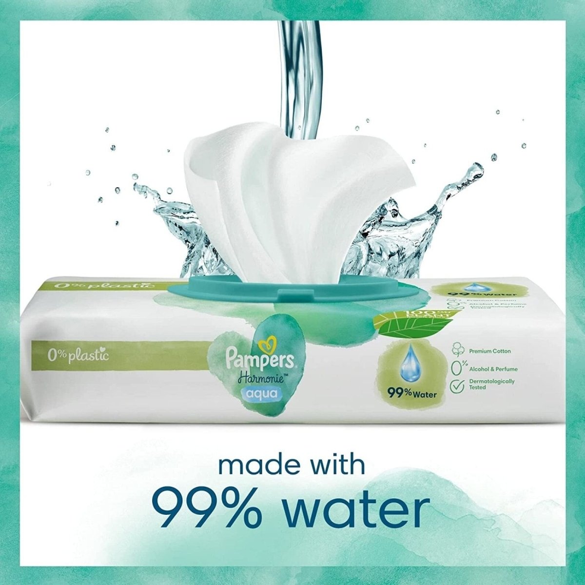 Pampers Harmonie Aqua Baby Wipes 48 pcs - mezetto ebebek ebebek