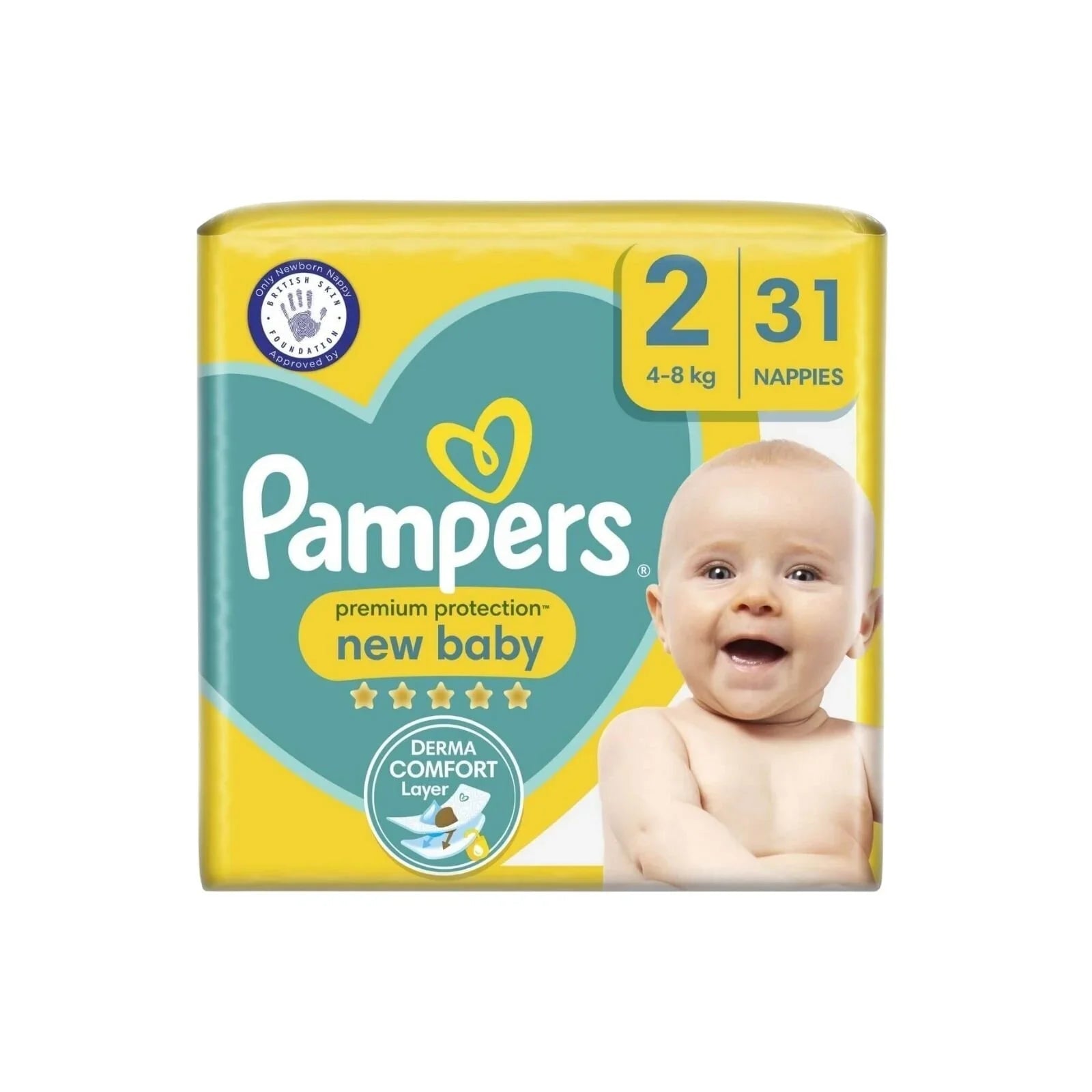 Pampers Premium Protection New Baby Size 2 Carry Pack - 31 nappies - mezetto ebebek ebebek