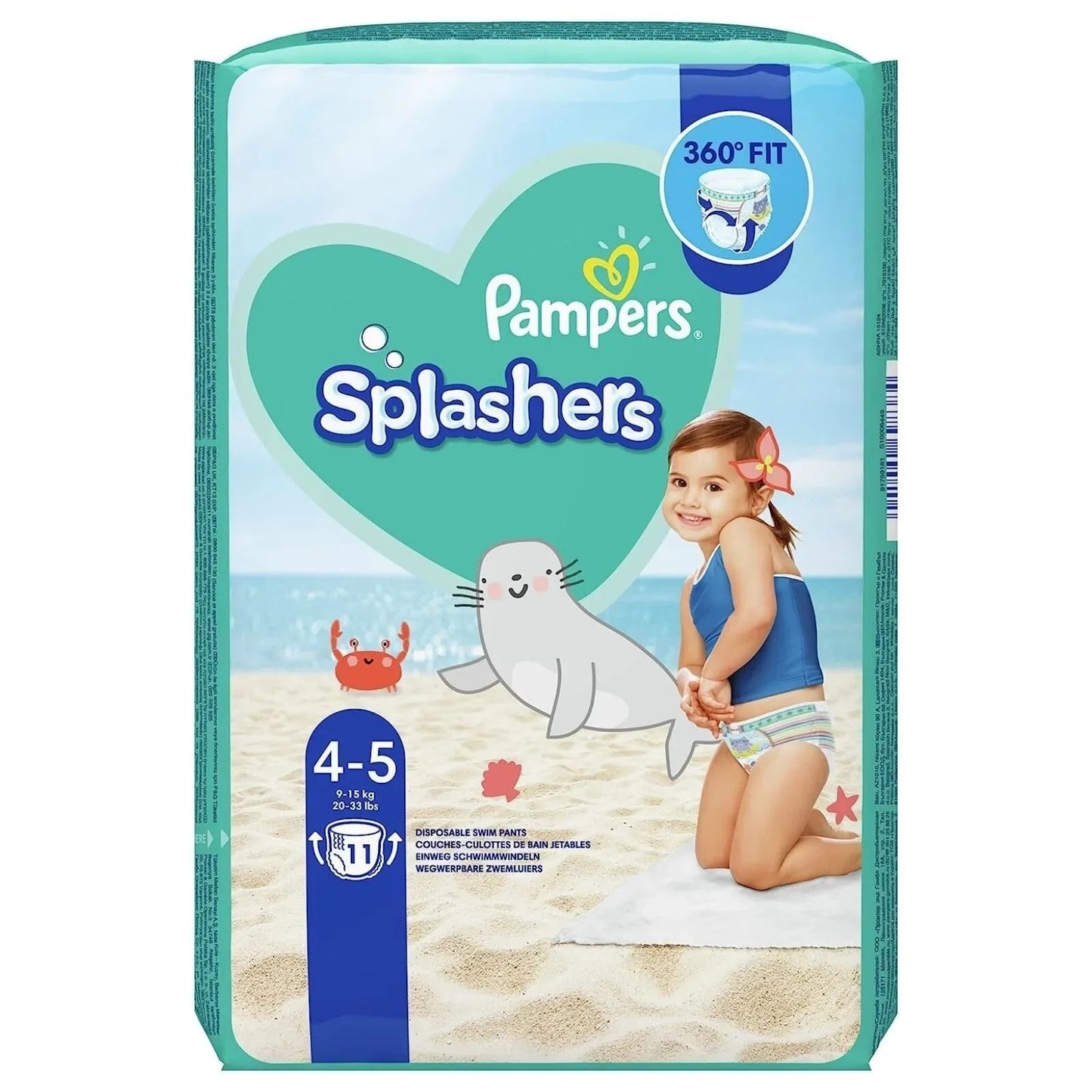 Pampers Splashers Baby Shark Maxi Size 4 - 11 nappies - mezetto ebebek ebebek