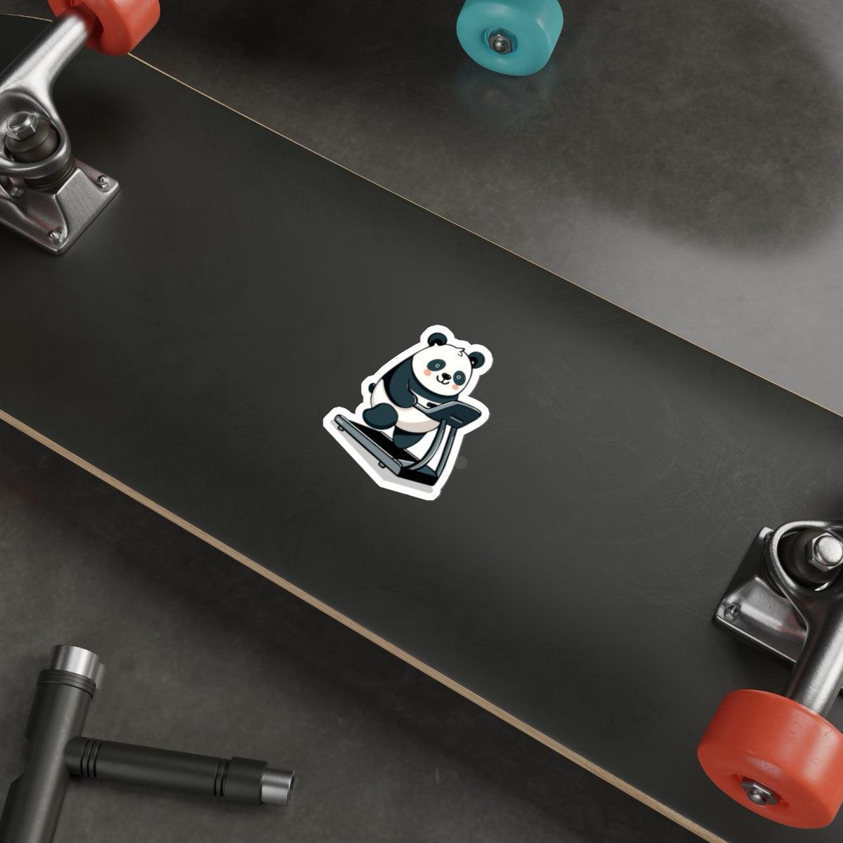 Panda on a Treadmill Sticker – Motivational Vinyl Decal - mezetto KEOLIX KEOLIX
