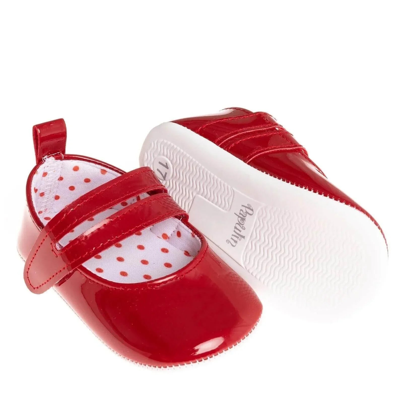 Papulin Baby Girl Booties - Red - mezetto ebebek ebebek