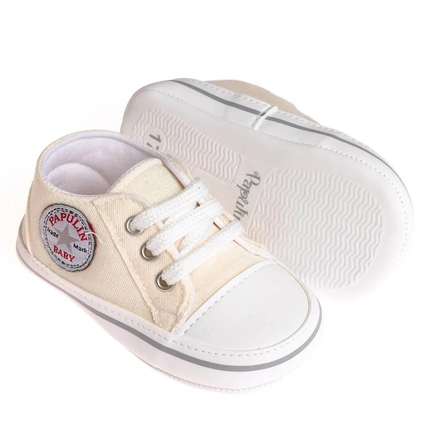 Papulin Unisex Booties - White - mezetto ebebek ebebek