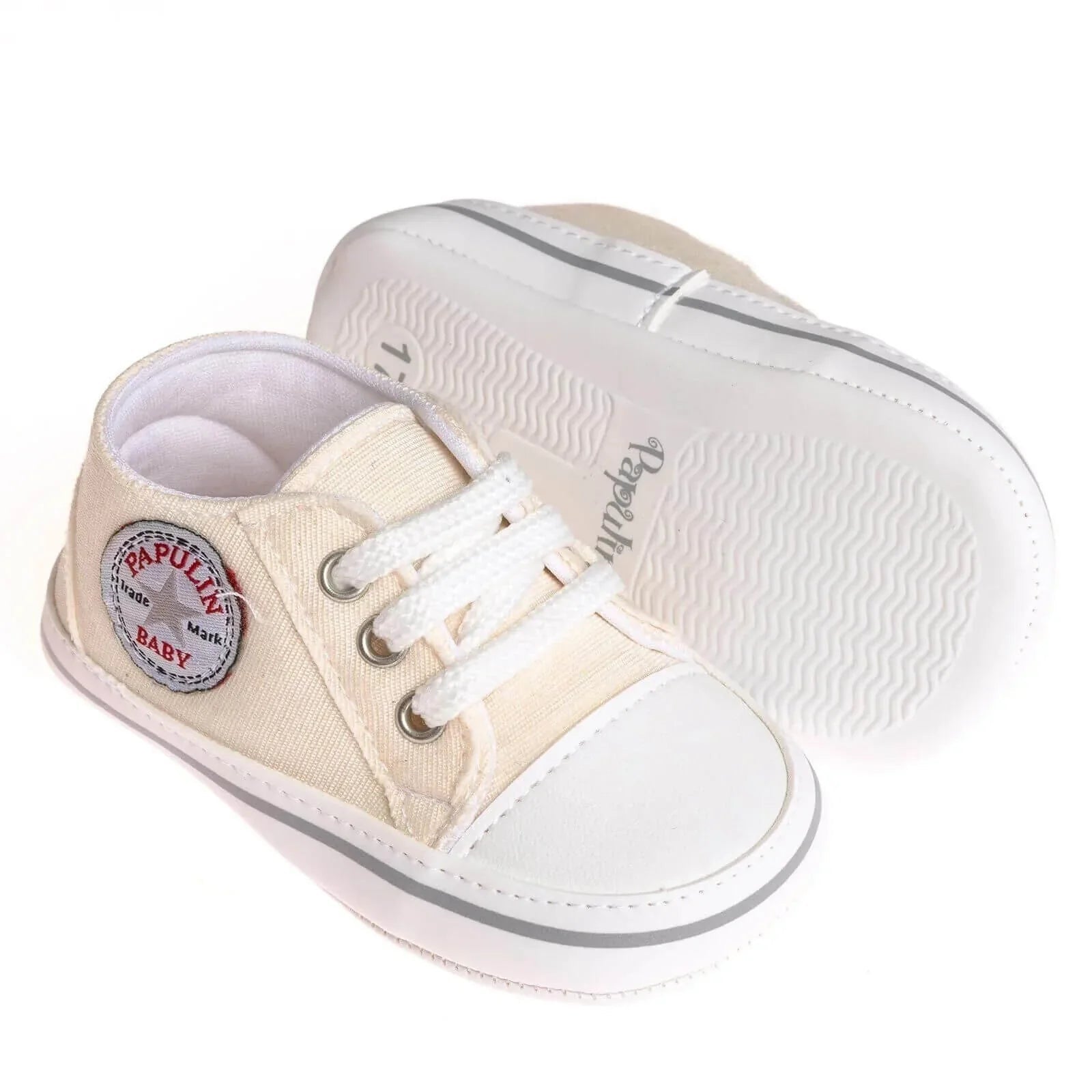 Papulin Unisex Booties - White - mezetto ebebek ebebek