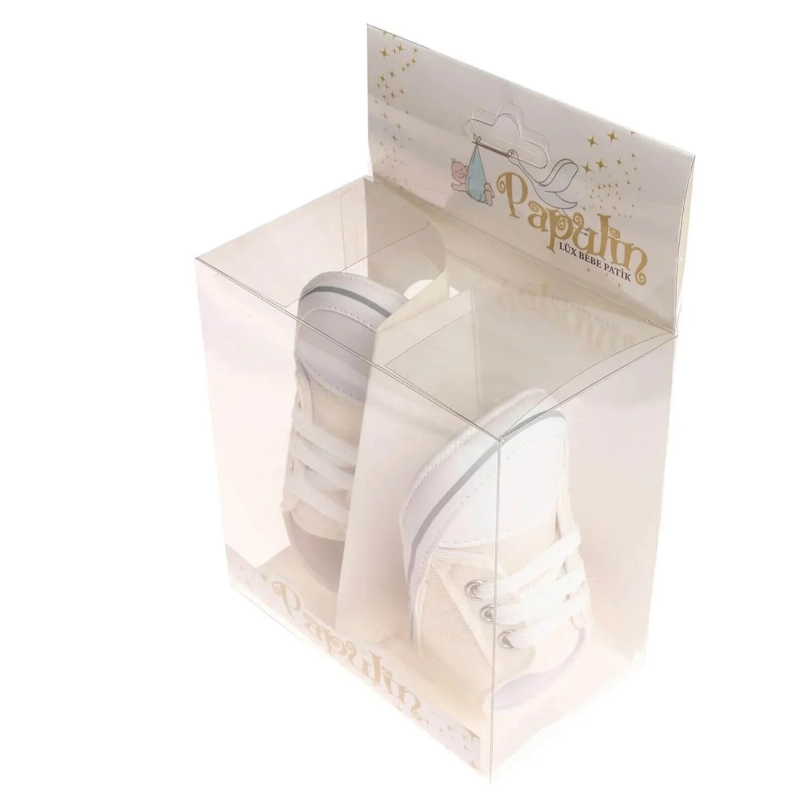 Papulin Unisex Booties - White - mezetto ebebek ebebek