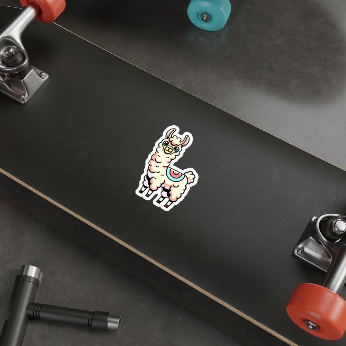 Pastel Cartoon Llama Sticker – Whimsical Cute Vinyl Decal - mezetto KEOLIX KEOLIX