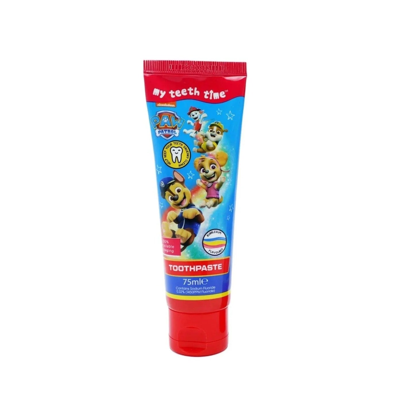 Paw Patrol Bubble Gum Flavour Toothpaste 75ml - mezetto ebebek ebebek