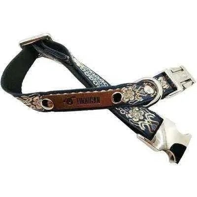 "Personalised Hand Made Chic Cotton Collar for Small Breeds" - mezetto