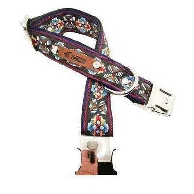 Personalised Designer Cotton Dog Collar - mezetto