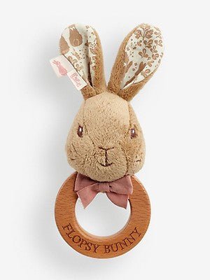 Peter Rabbit Flopsy Wooden Ring Rattle - mezetto ebebek ebebek