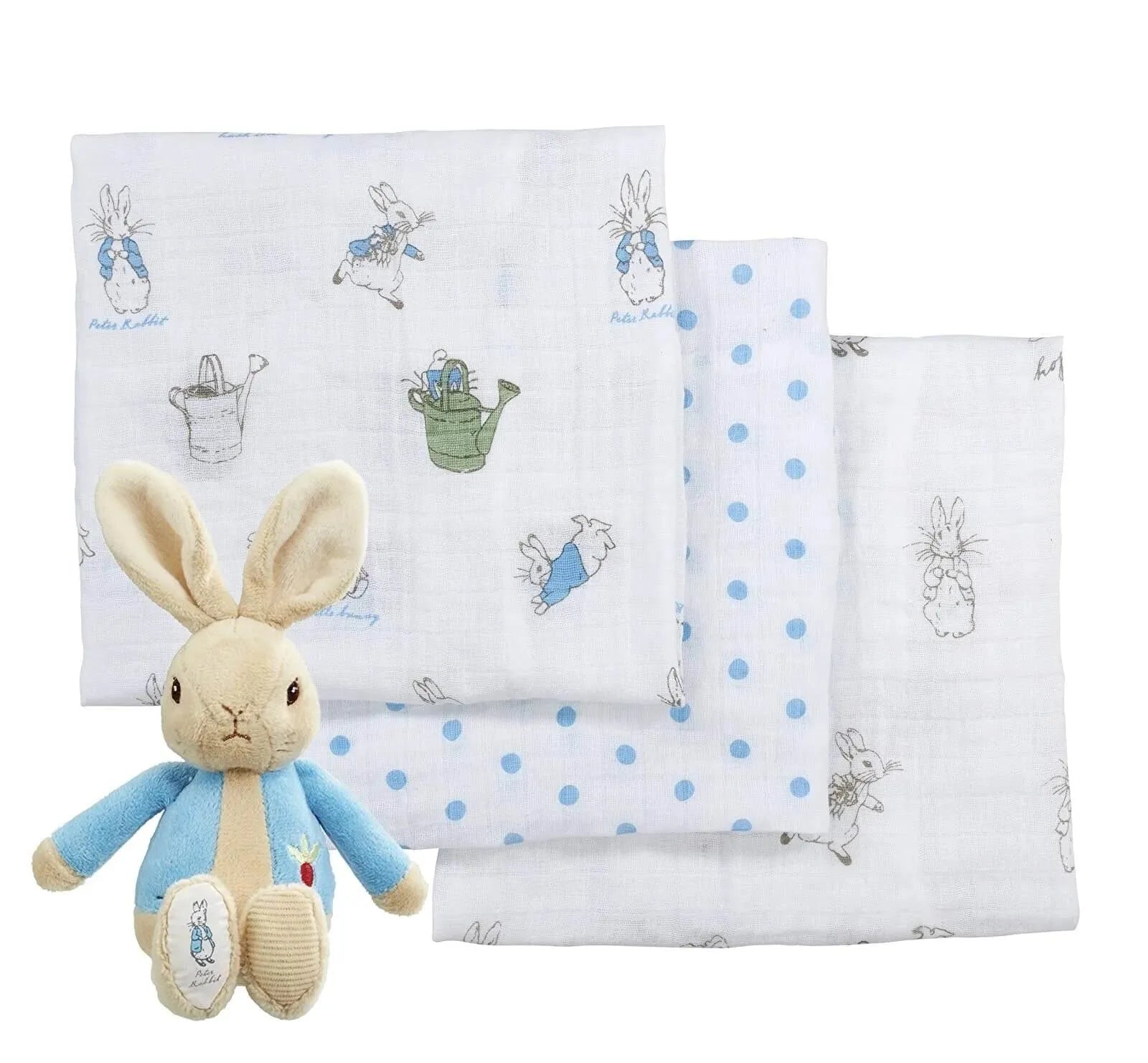 Peter Rabbit Soft Toy and Muslin - mezetto ebebek ebebek